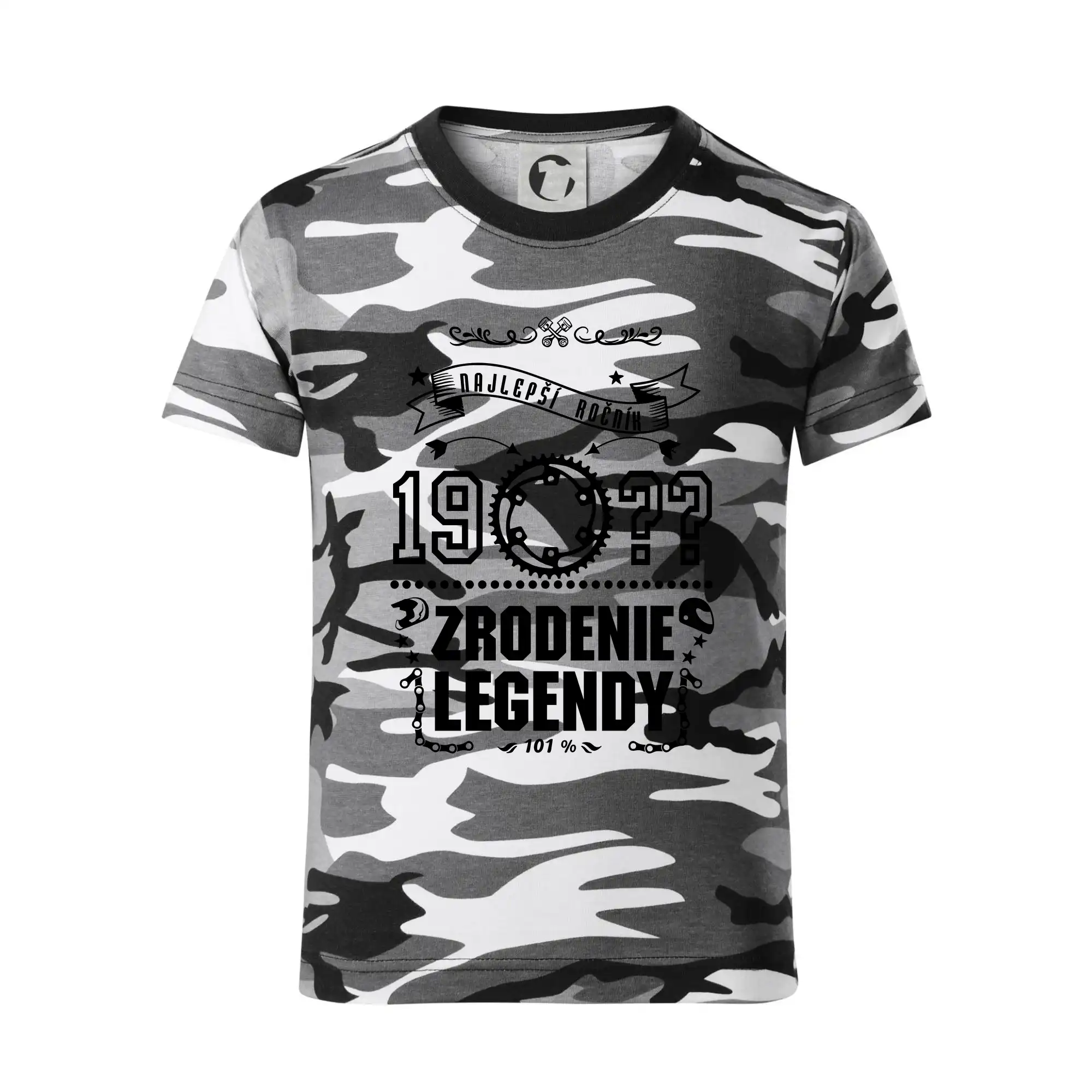 Trička Zrodenie legendy - Zrodenie legendy - pre motorkárov - Detské maskáčové tričko