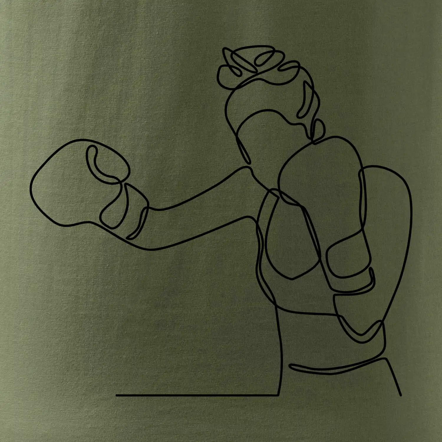 Žena boxerka jedním tahem