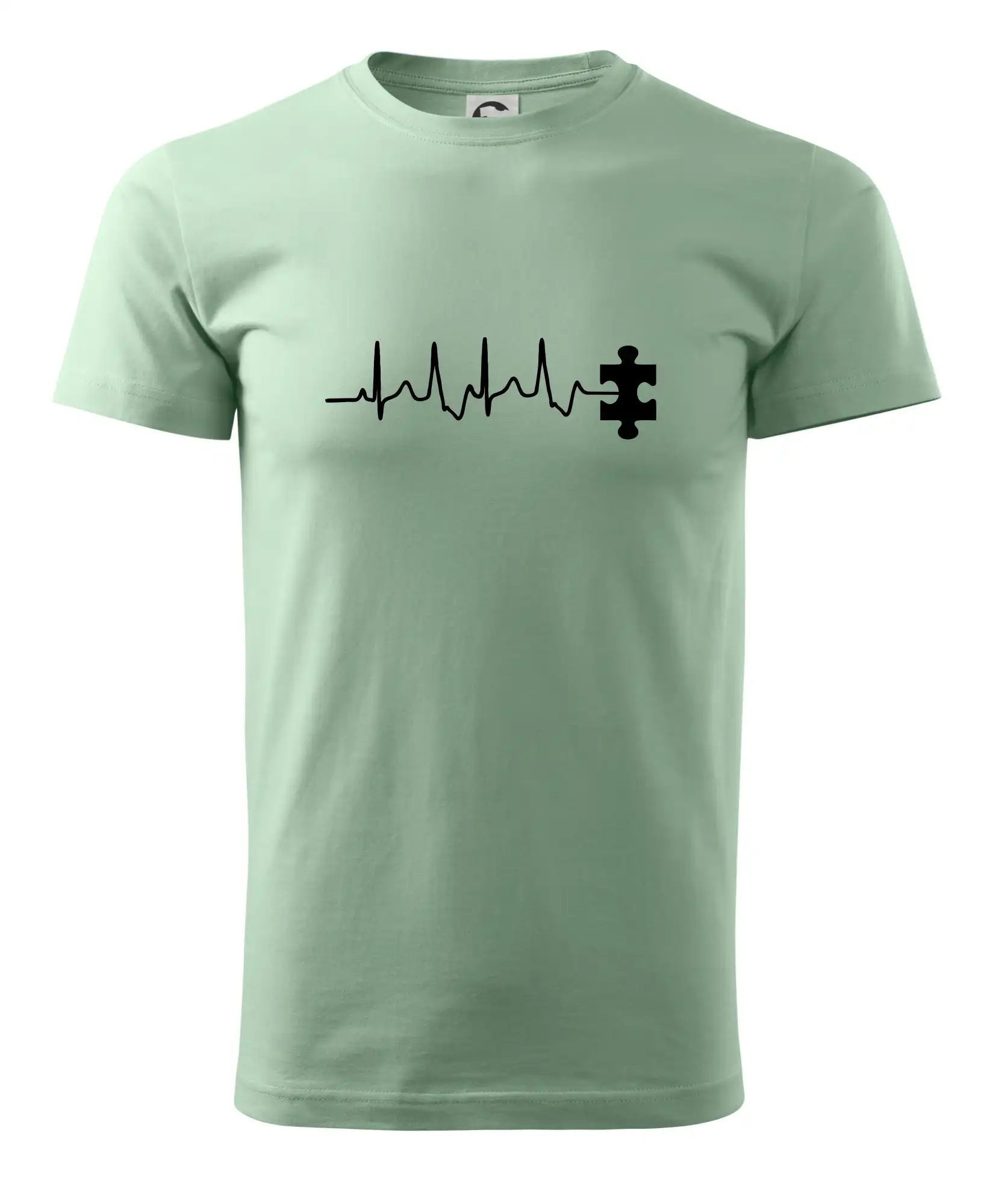 Tričká pre zamilovaných - EKG puzzle rozpojené - Pánske tričko nižšej gramáže