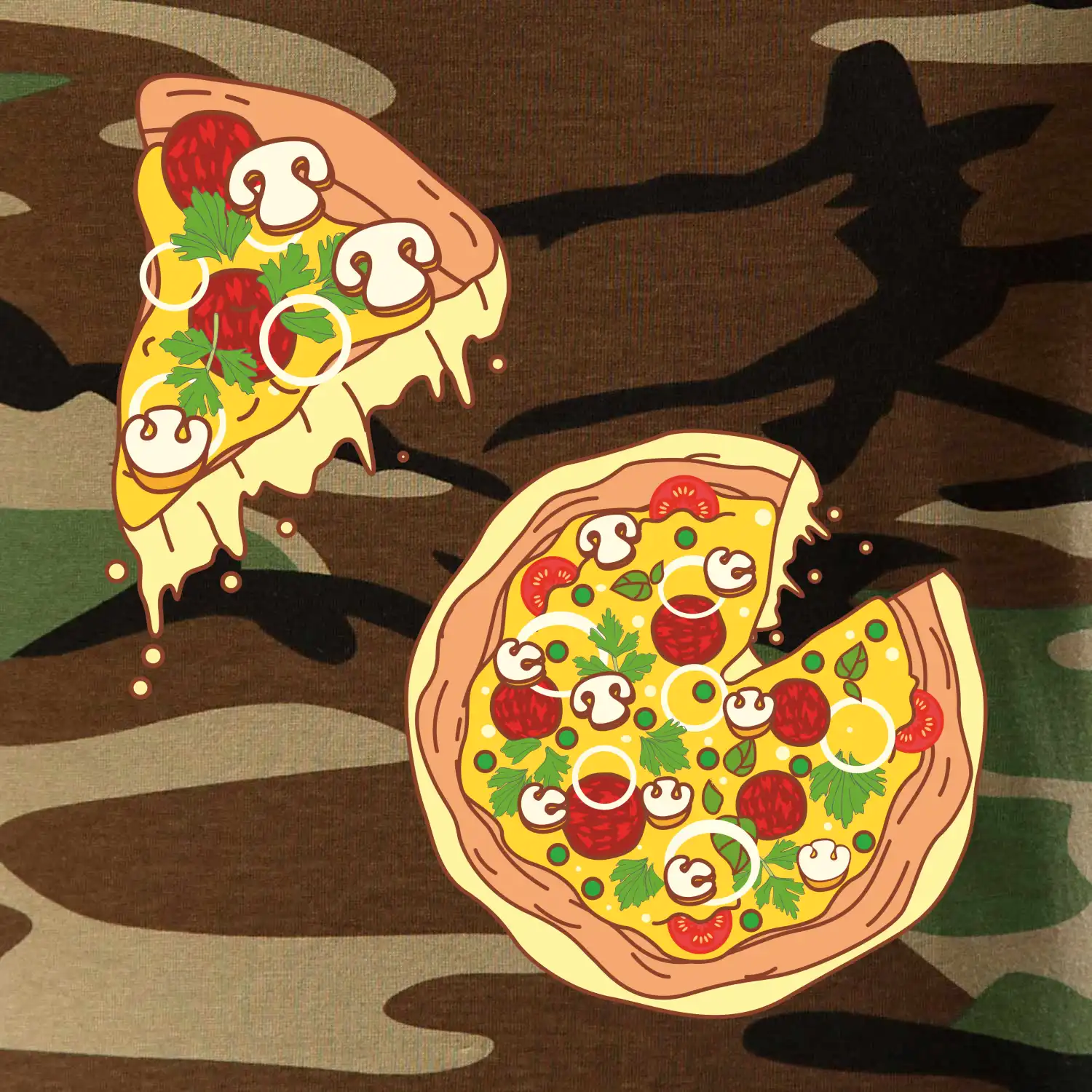 Pizza + Pizza kousek