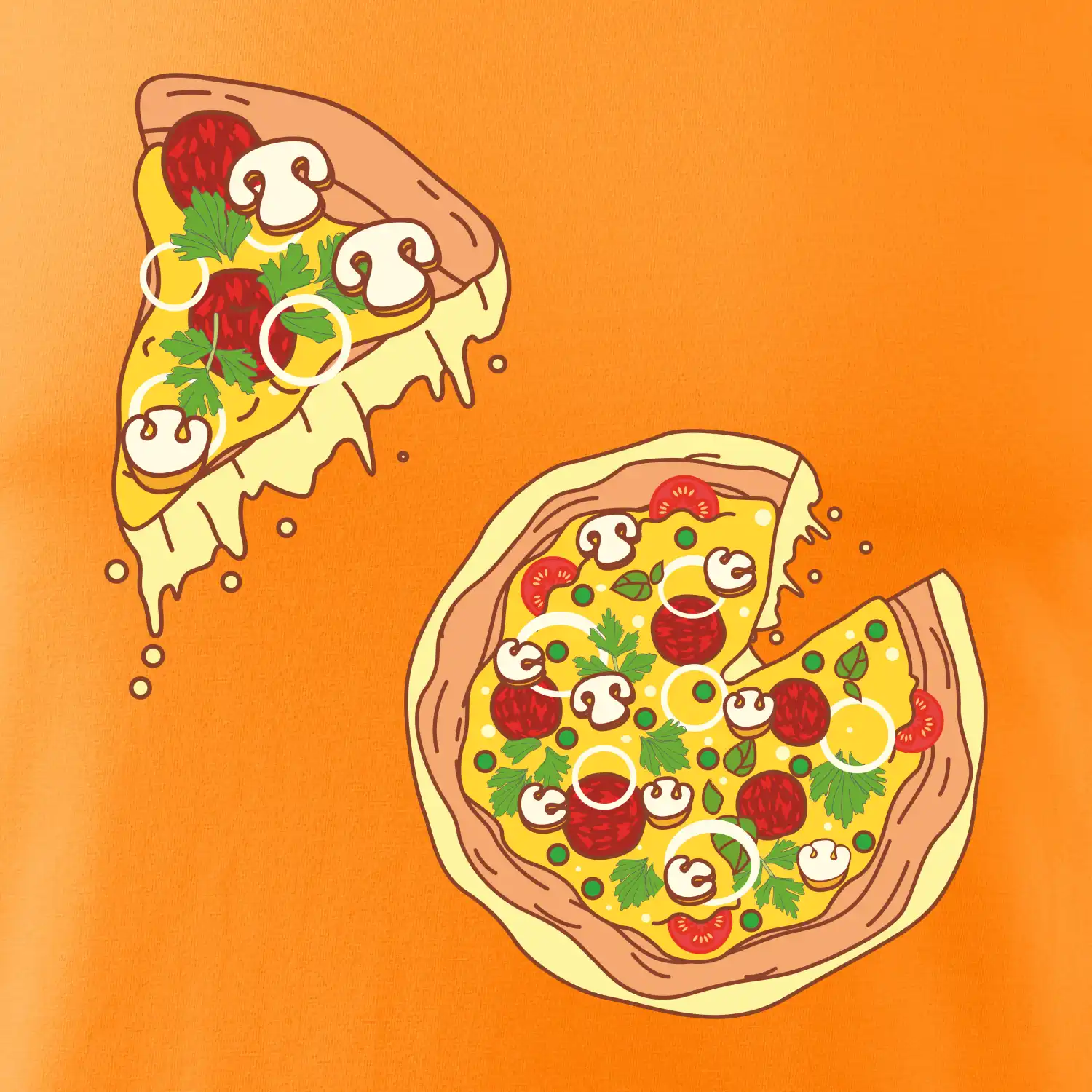Pizza + Pizza kousek