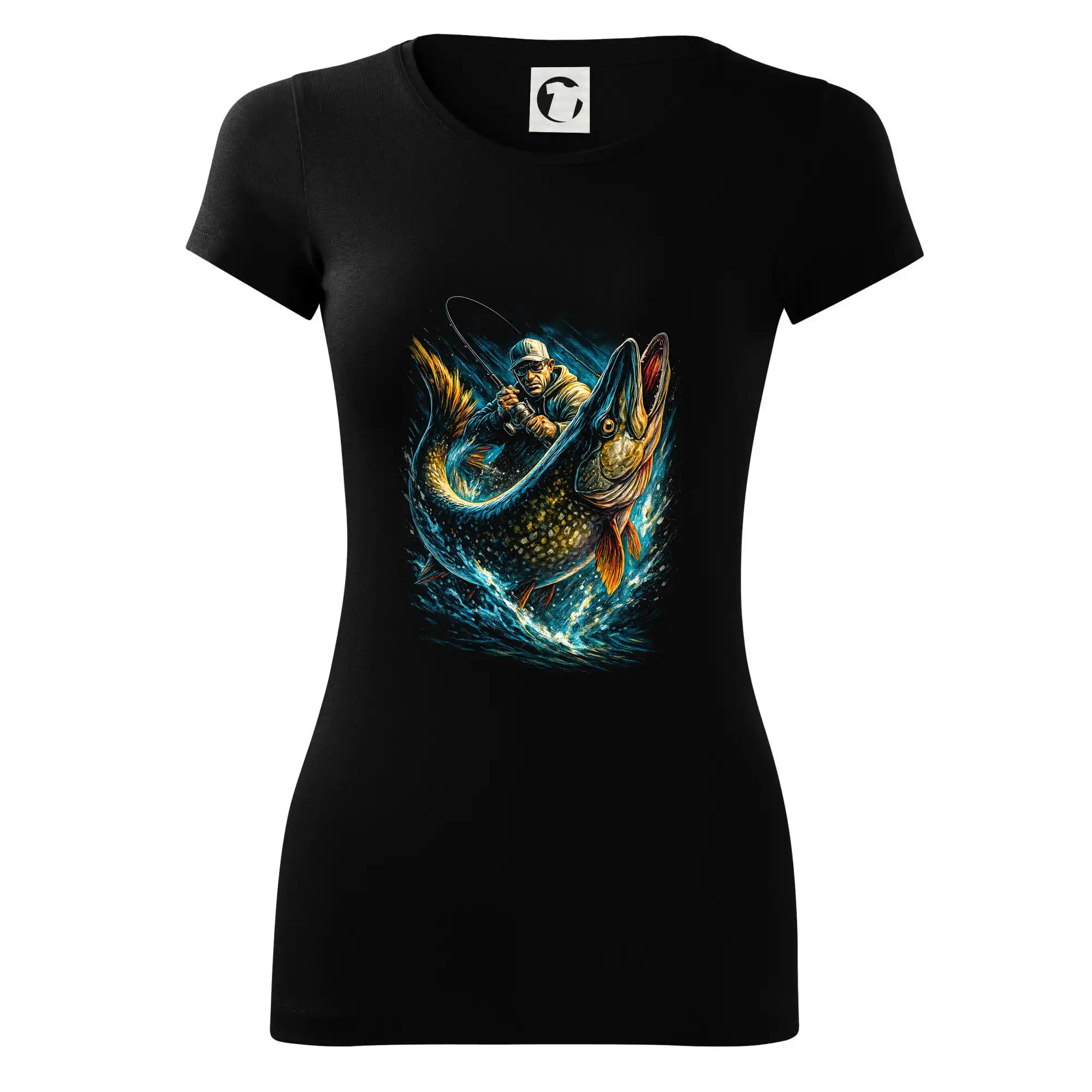 Rybář a obří ryba