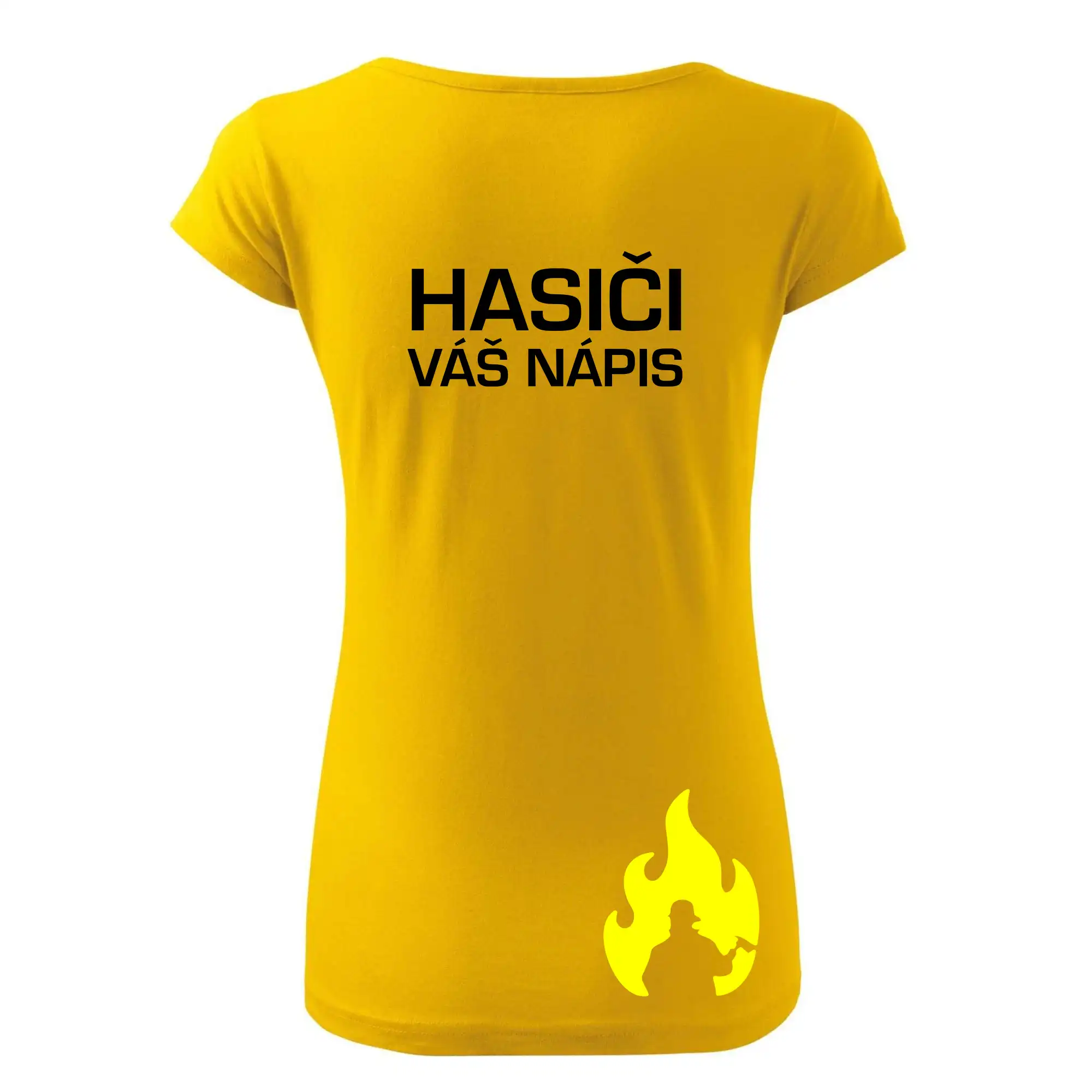Hasič stojaci - nápis hasiči - Veľký nápis na chrbte