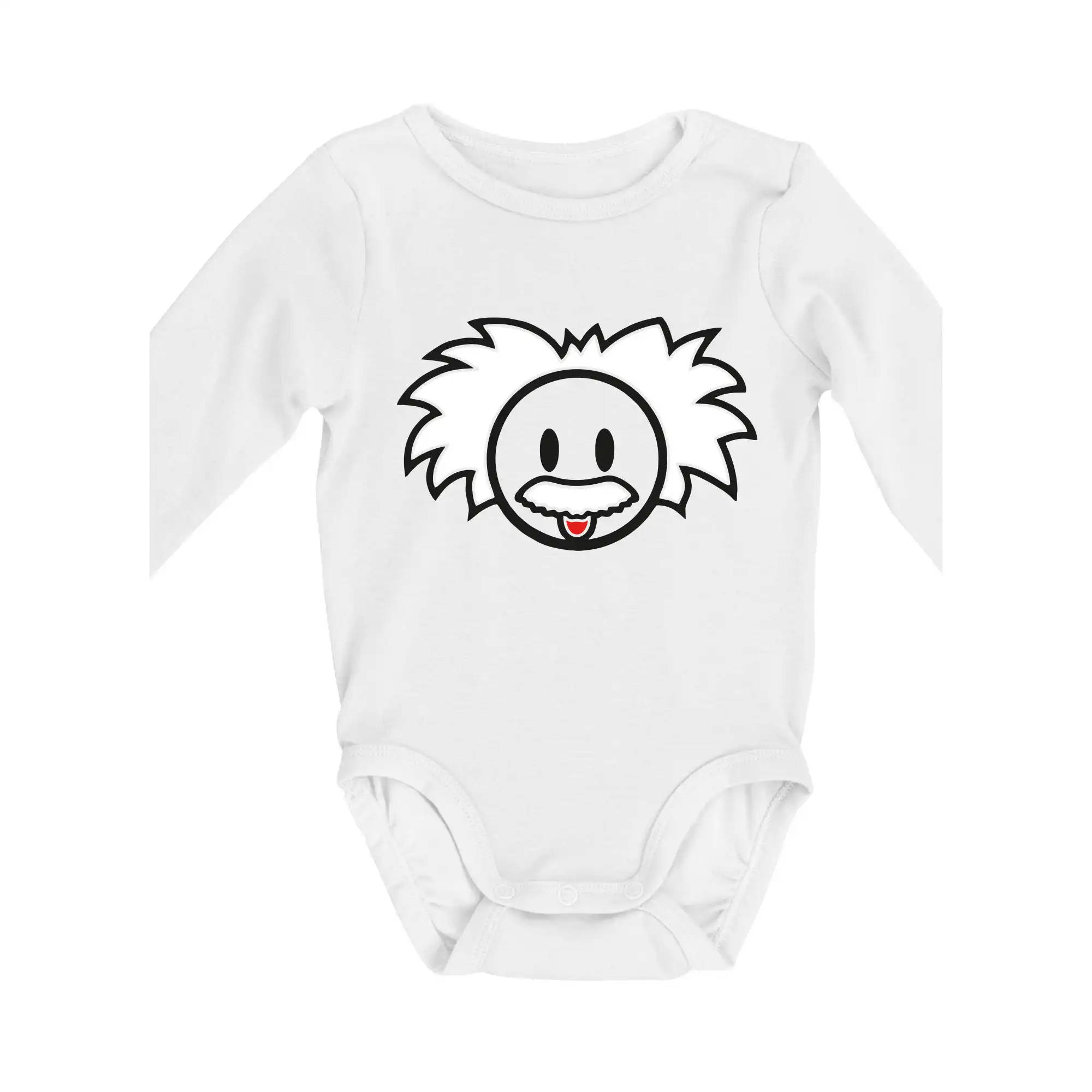 Grafické tričká - Albert Einstein - Body dojčenské s dlhým rukávom