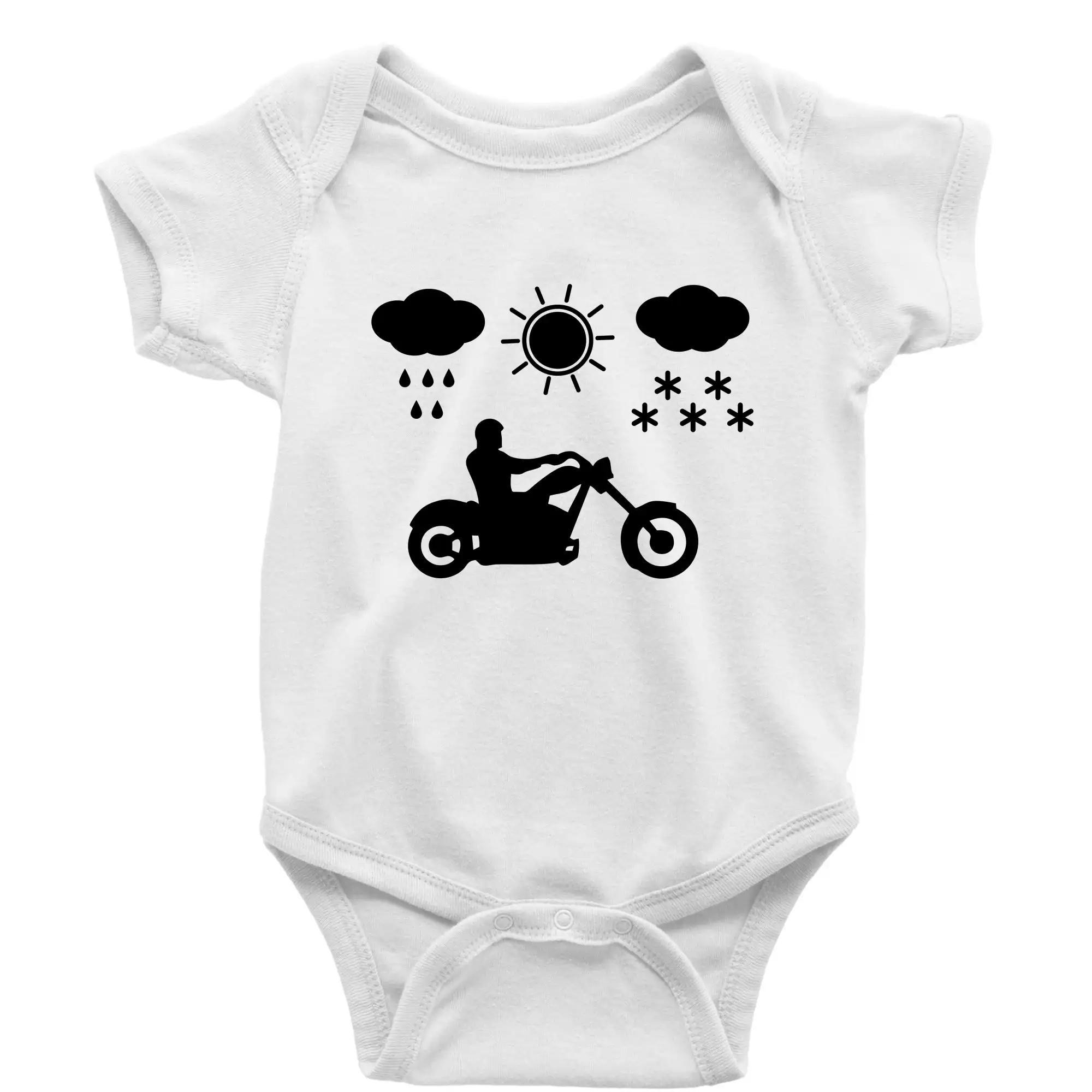 Chopper triko - Motorkár za každého počasia - chopper - Body dojčenské s krátkym rukávom