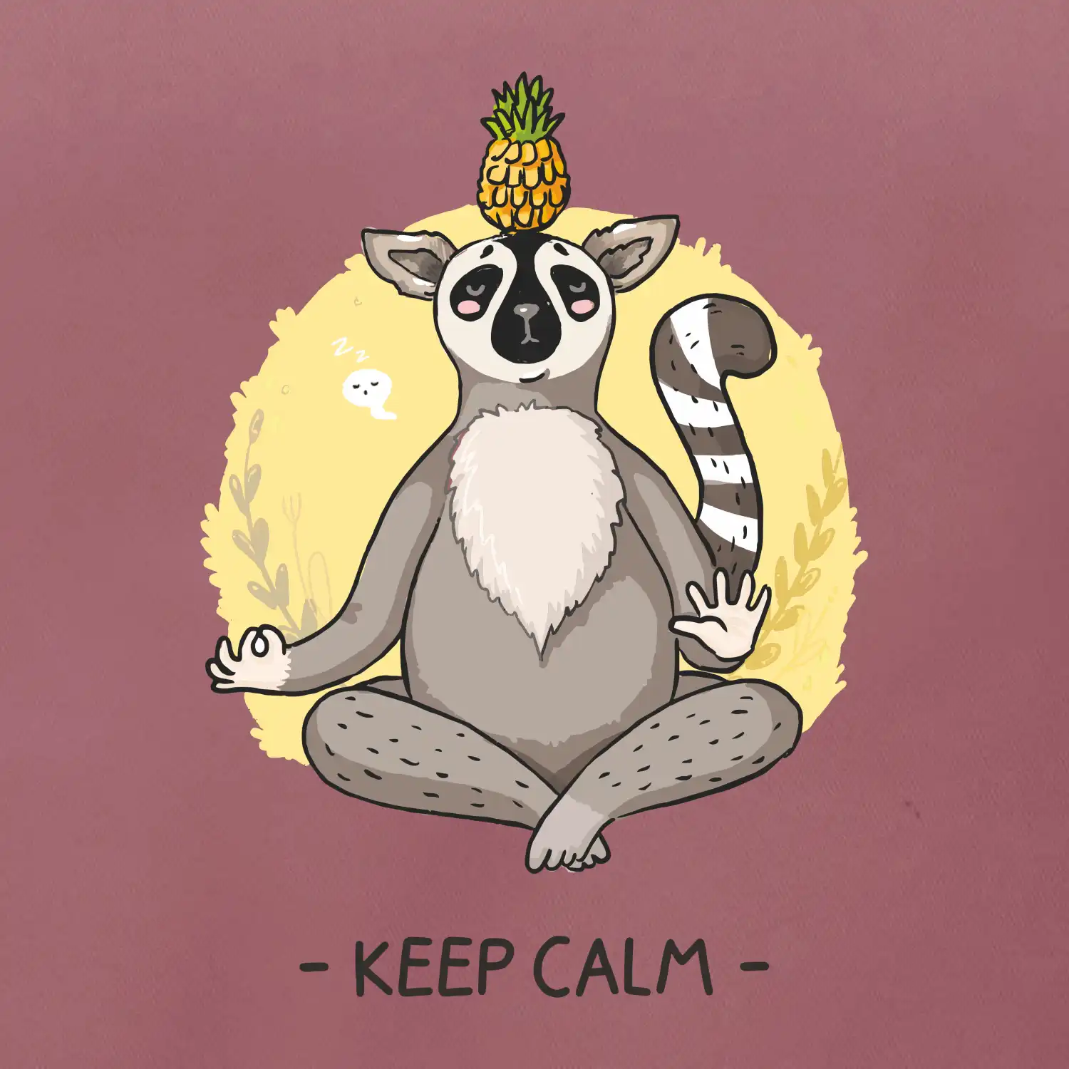 Yoga - keep calm kreslený