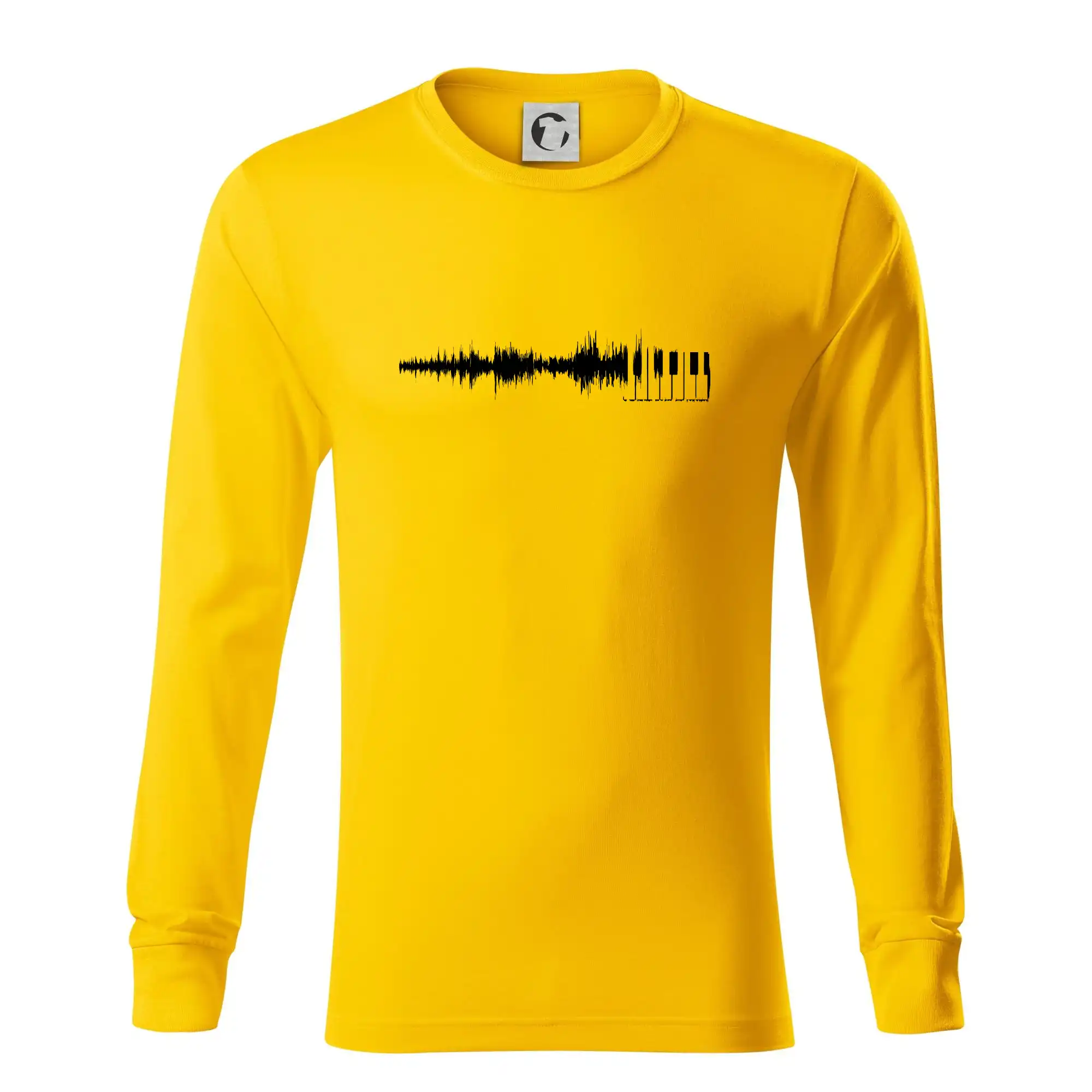 Piano ekg - priebeh skladby - Tričko s dlhým rukávom LS R05
