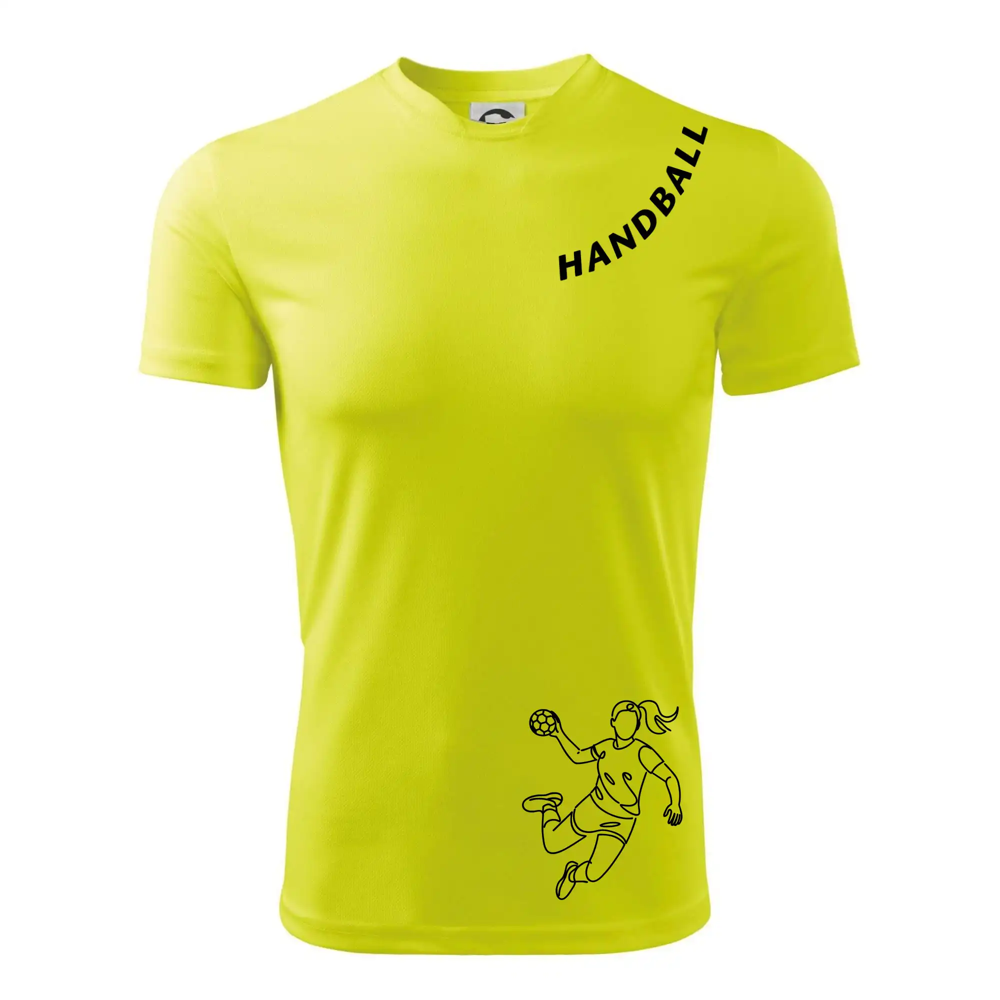 Tričká na hádzanú - Handball nápis šikmo - Detské tričko športové