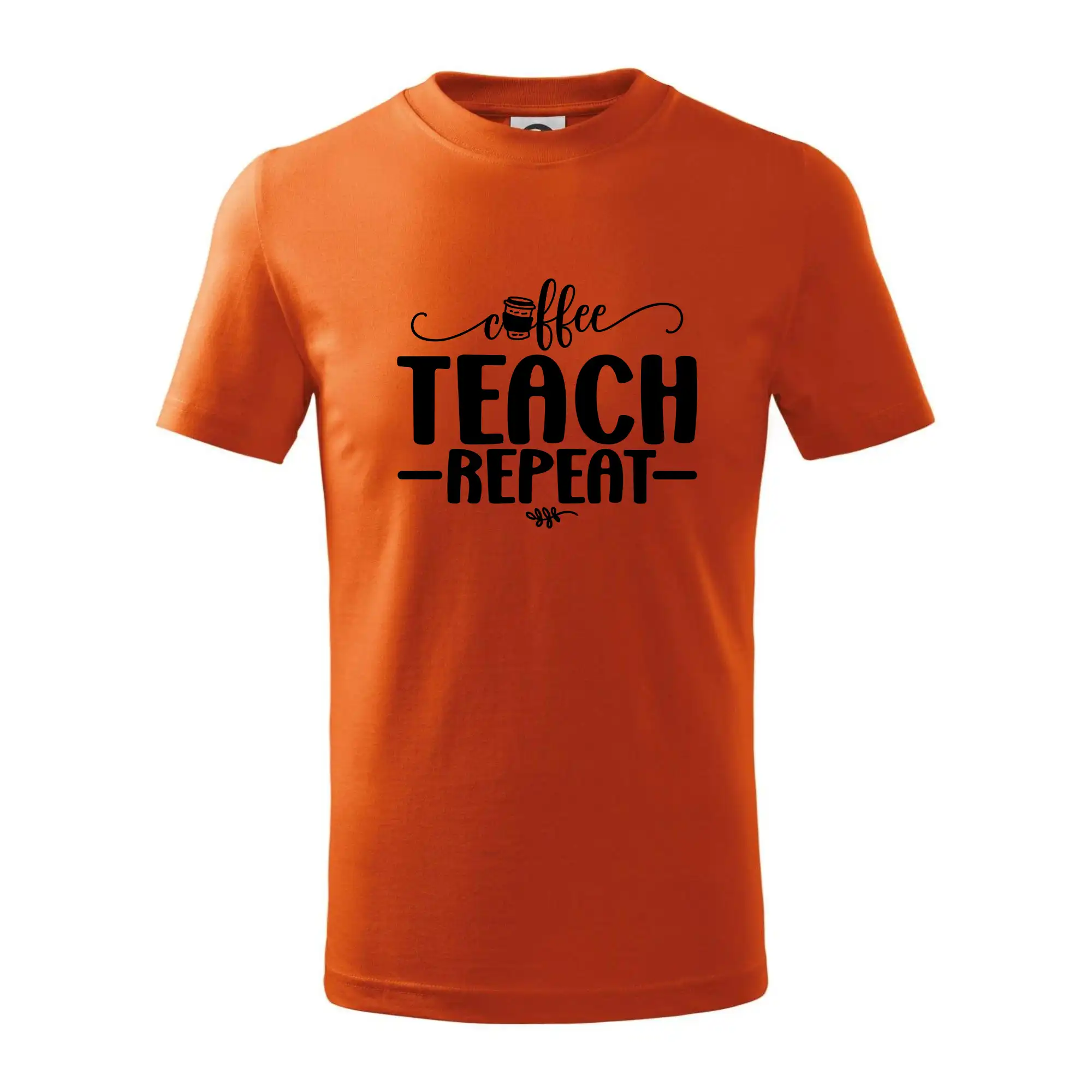 Učiteľské tričká - Coffee teach repeat - Tričko detské bavlnené