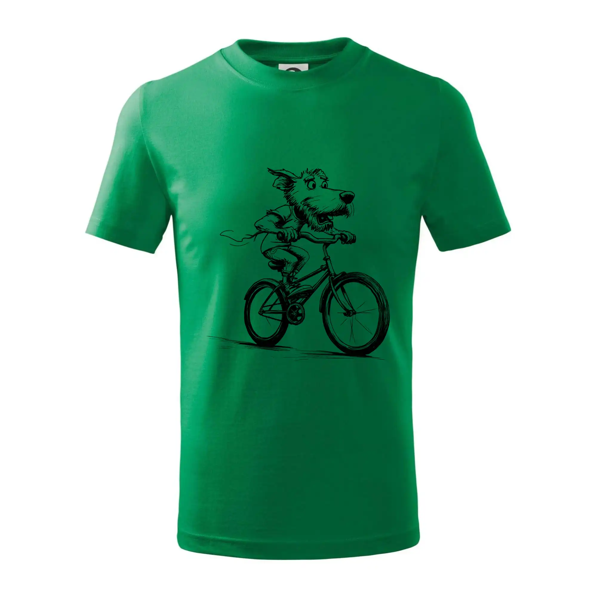 Tričko ako darček pre cyklistu - Pes na bicykli - Tričko detské bavlnené