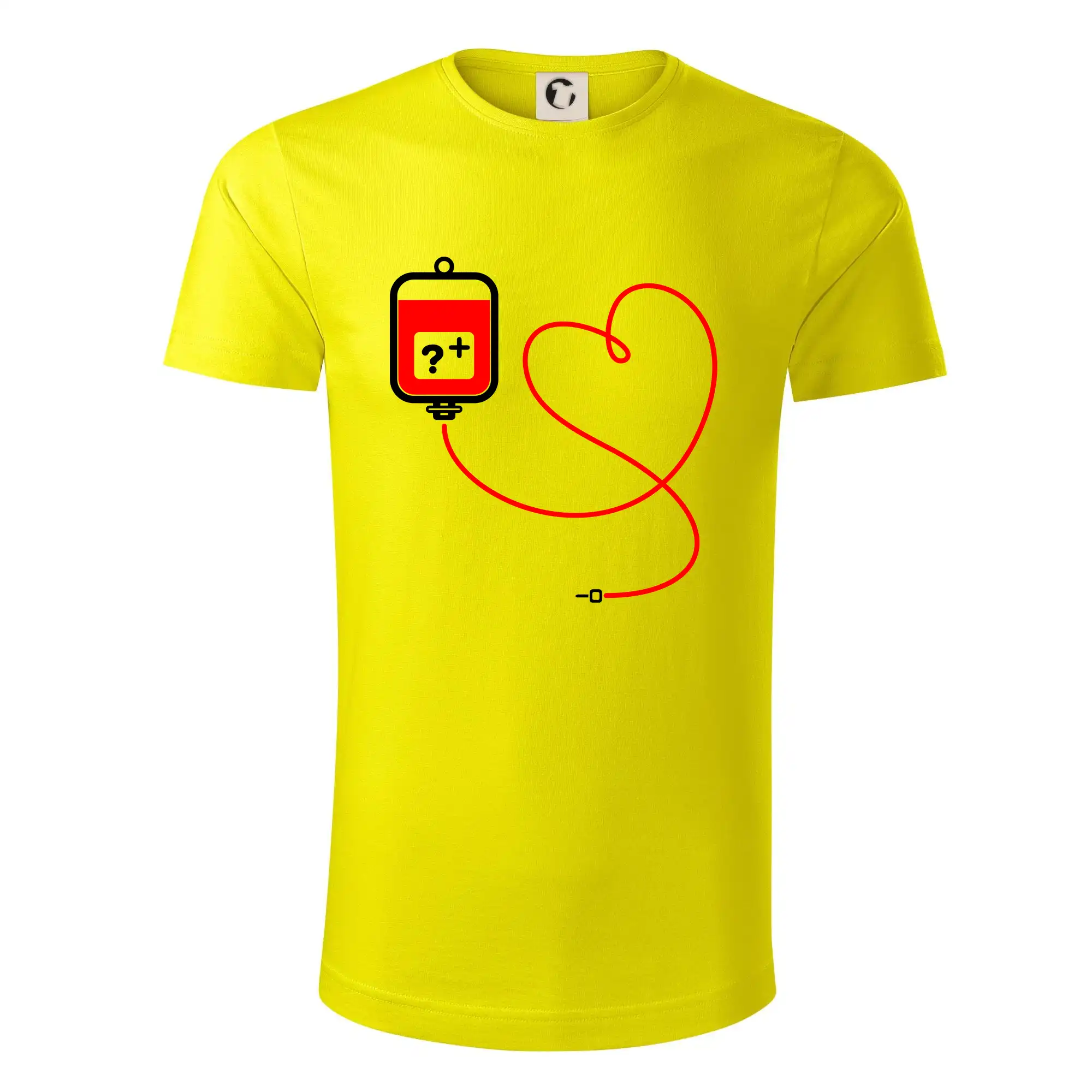 Transfúzia srdce - vaša krvná skupina - Tričko z organickej bavlny