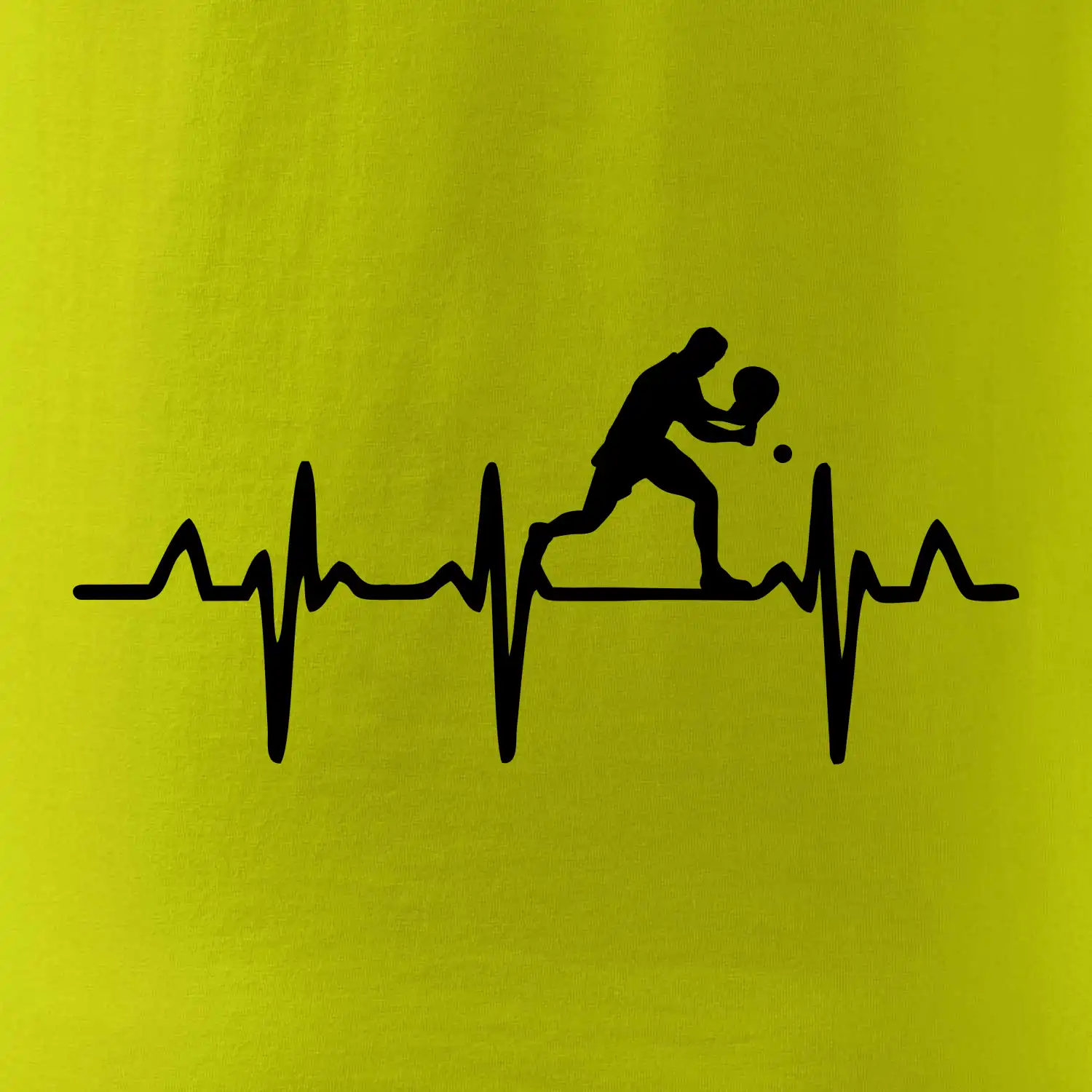 EKG stolní tenista stojící