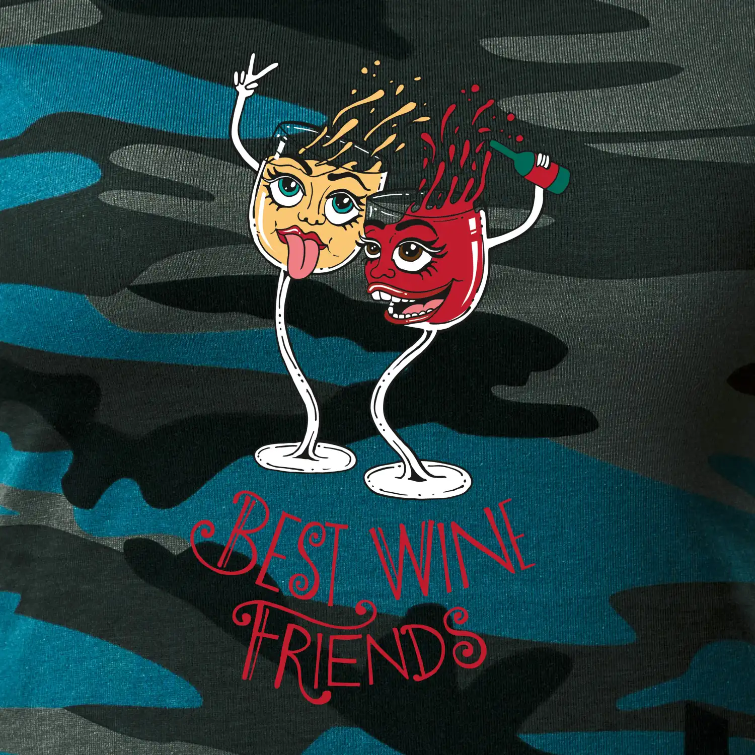 Best wine friends dancing (Pecka design)