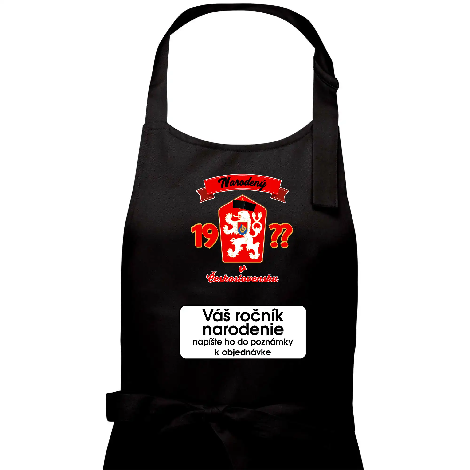 Prelepená hviezda - Narodený v Československu - vlastný ročník - Dámska zástera na varenie