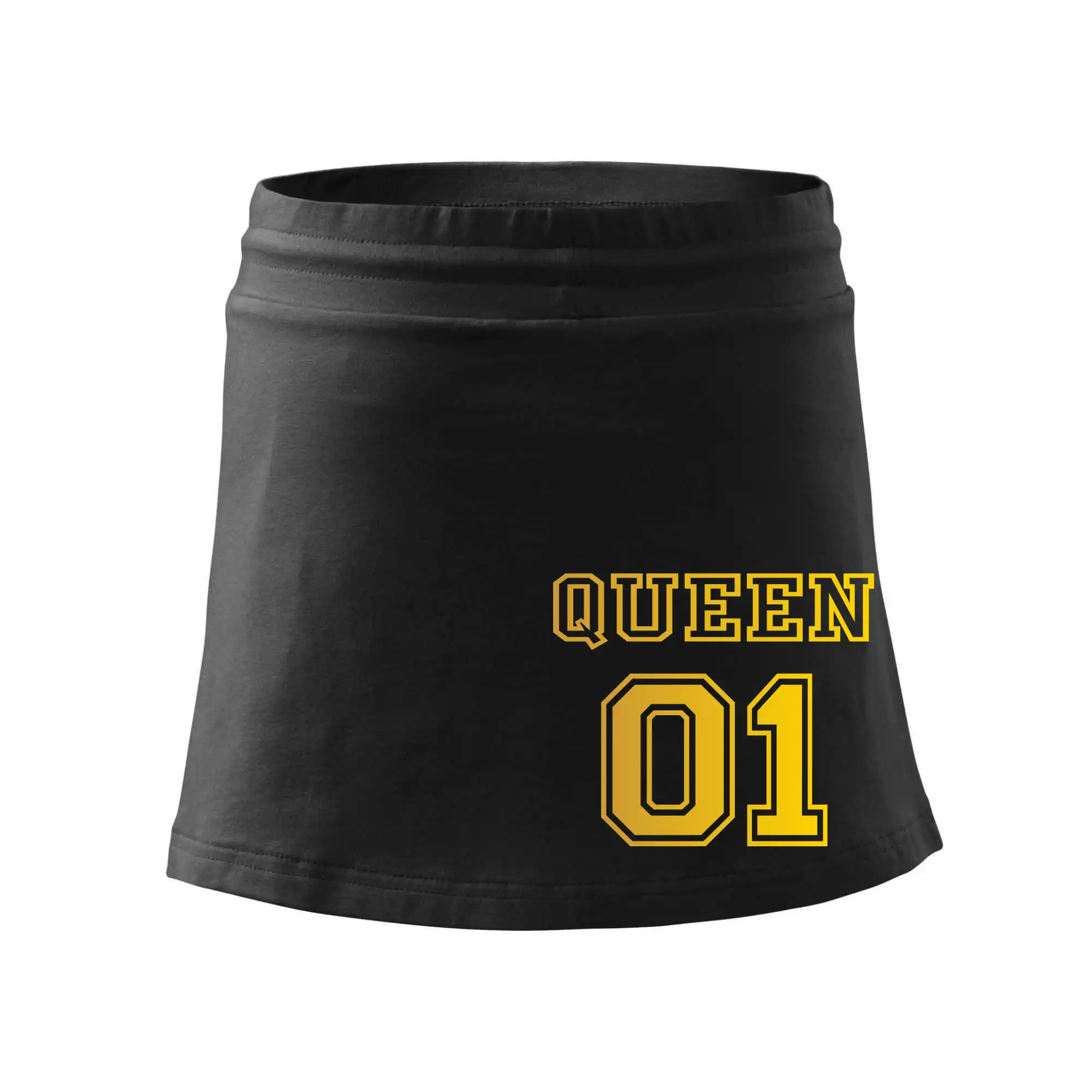 Tričká pre zamilovaných - King - Queen - 01 dres - zlatá potlač - Športová sukne - two in one