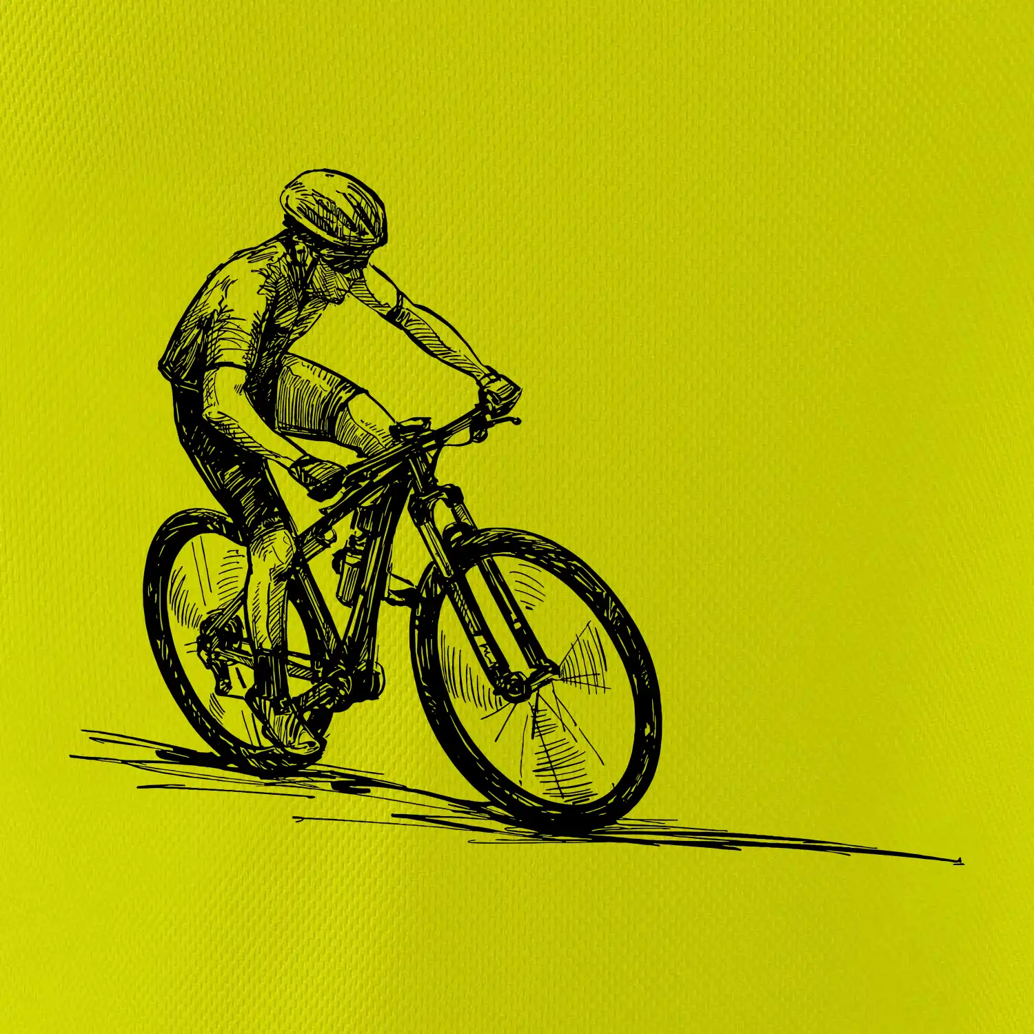 MTB kreslený cyklista