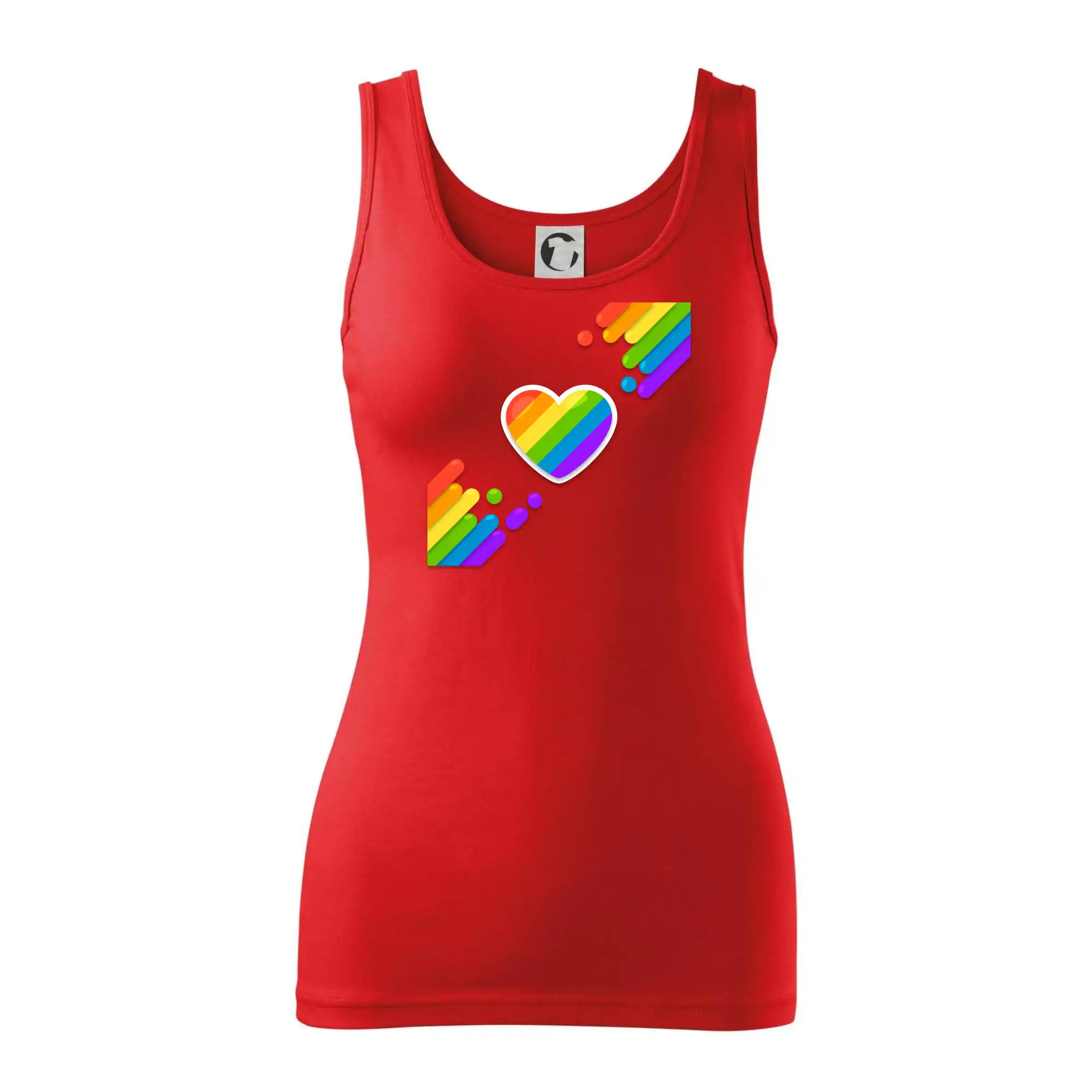 Tričká pre LGBT a Queer komunitu - Srdce uhlopriečne - Dámske tielko