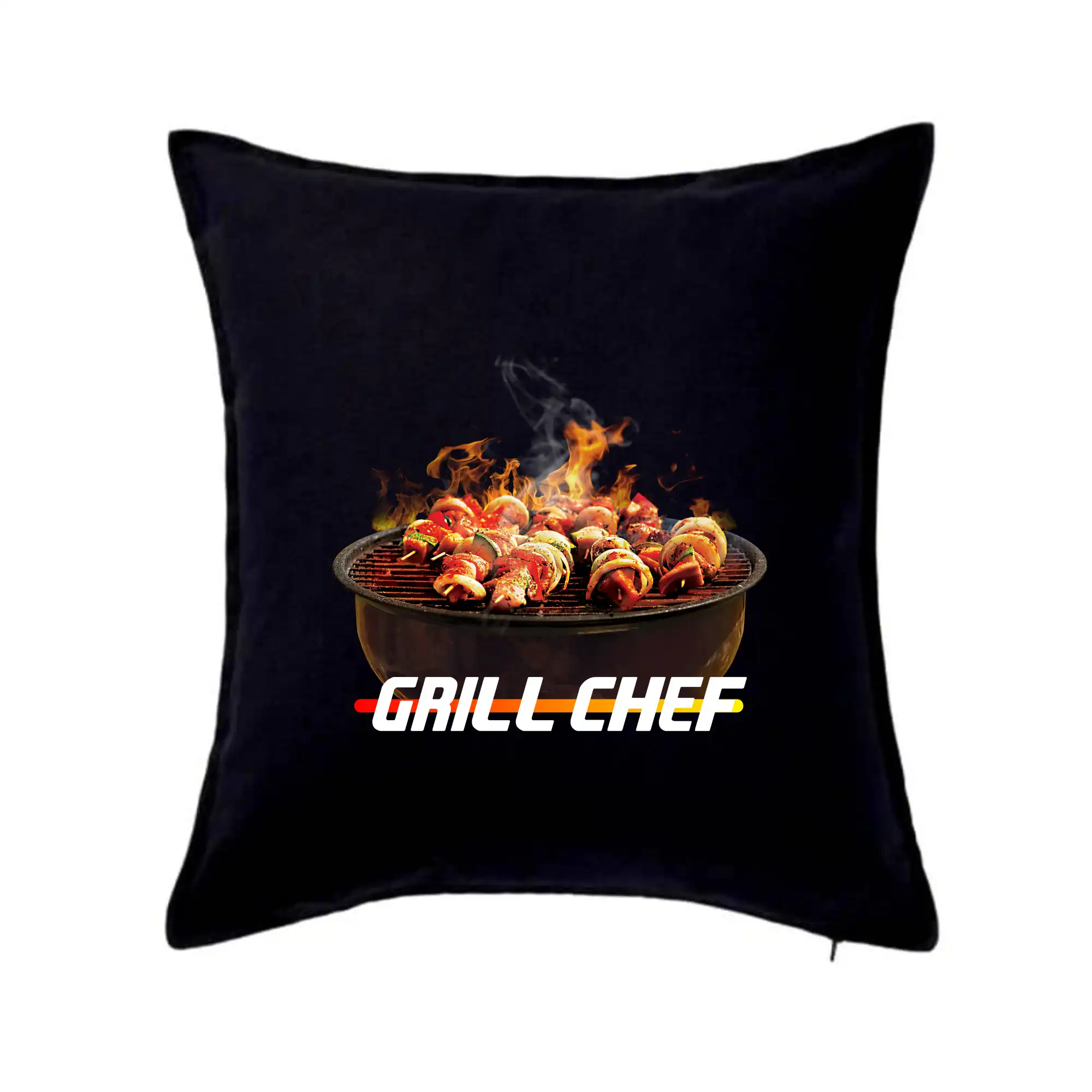 Tričká a zástery na grilovanie - Grill chef - grill s ohňom - Vankúš 50x50