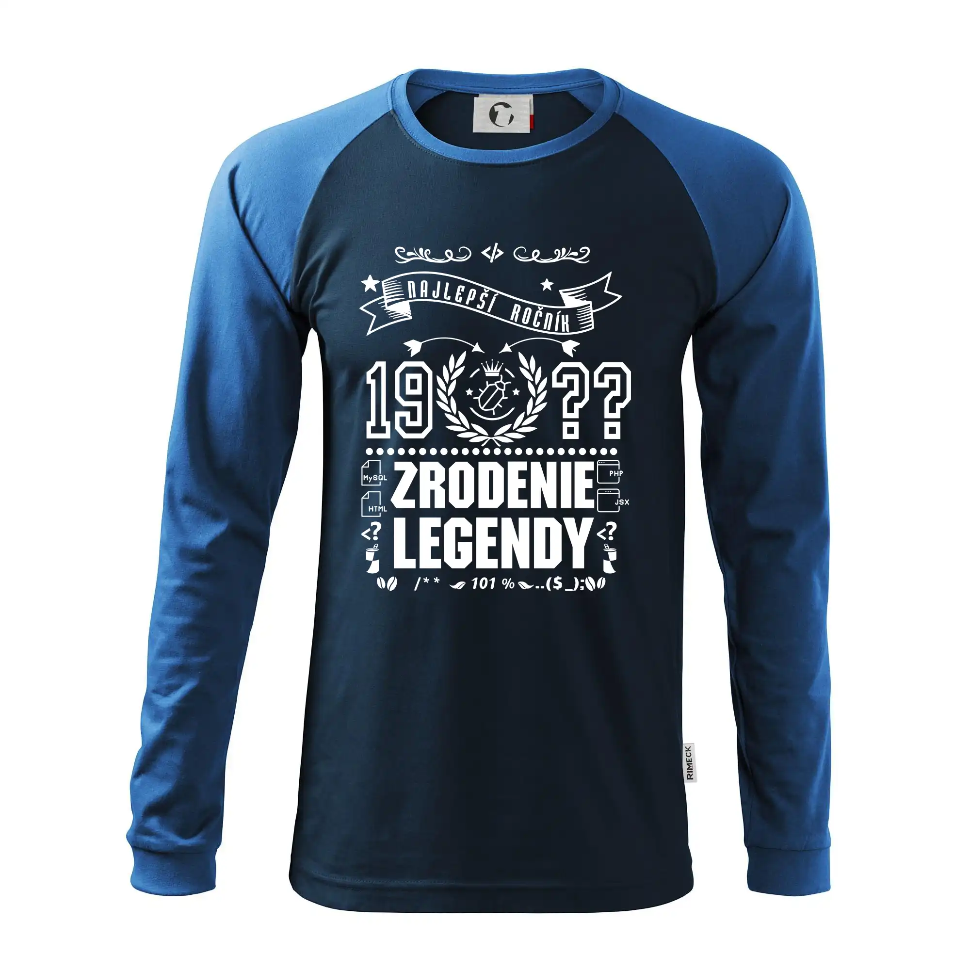 Trička Zrodenie legendy - Zrodenie legendy pre programátora - Pánske tričko s dlhým rukávom LS130