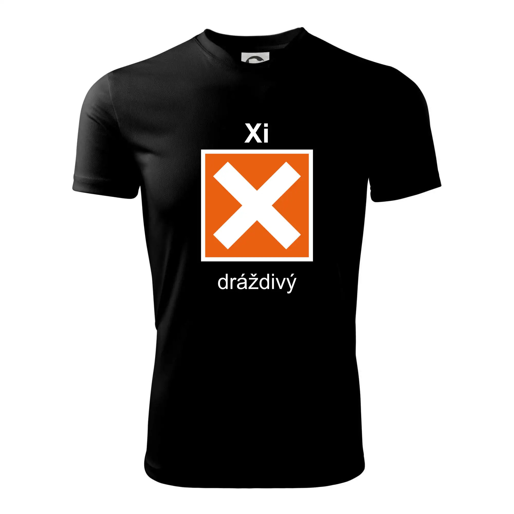 Xi Dráždivý - Výstražná tabulka na tričku