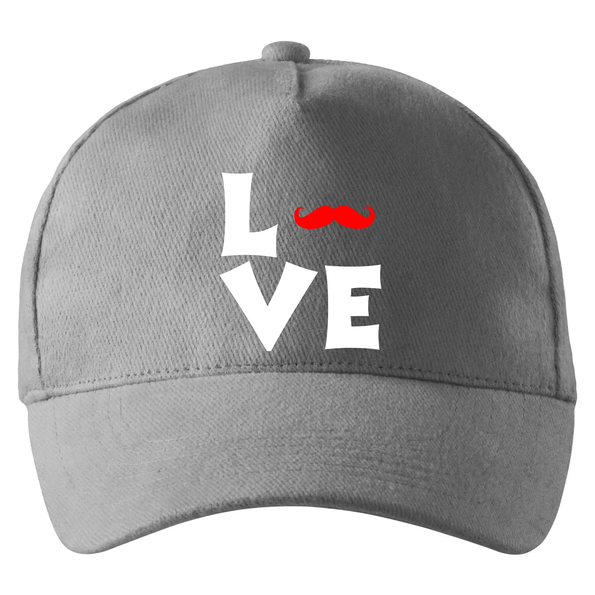 Tričká s fúzikmi - Love mustache - Šiltovka so zahnutým šiltom a mosaznou sponou