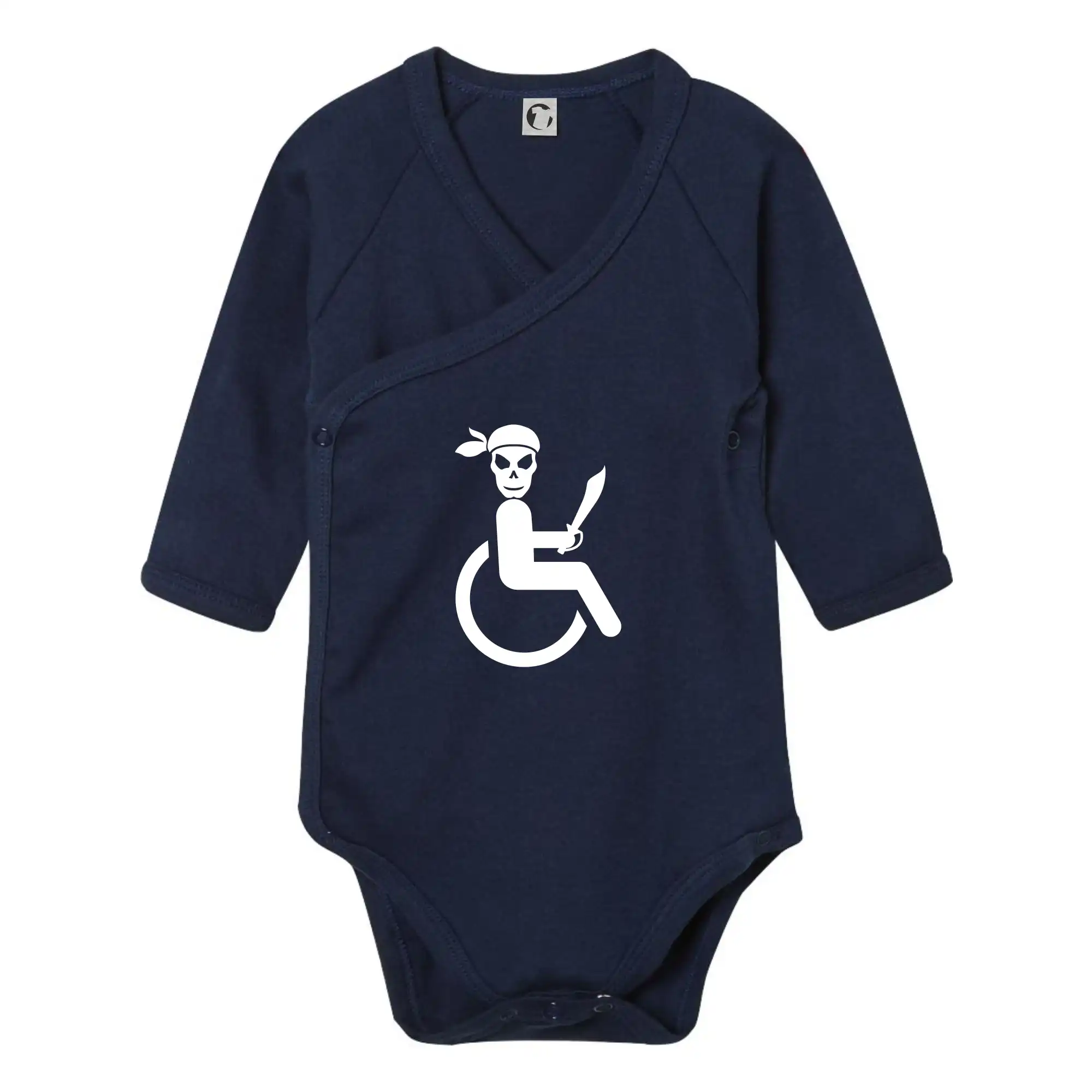 Pirát vozíčkar - Body zavinovacie s dlhým rukávom