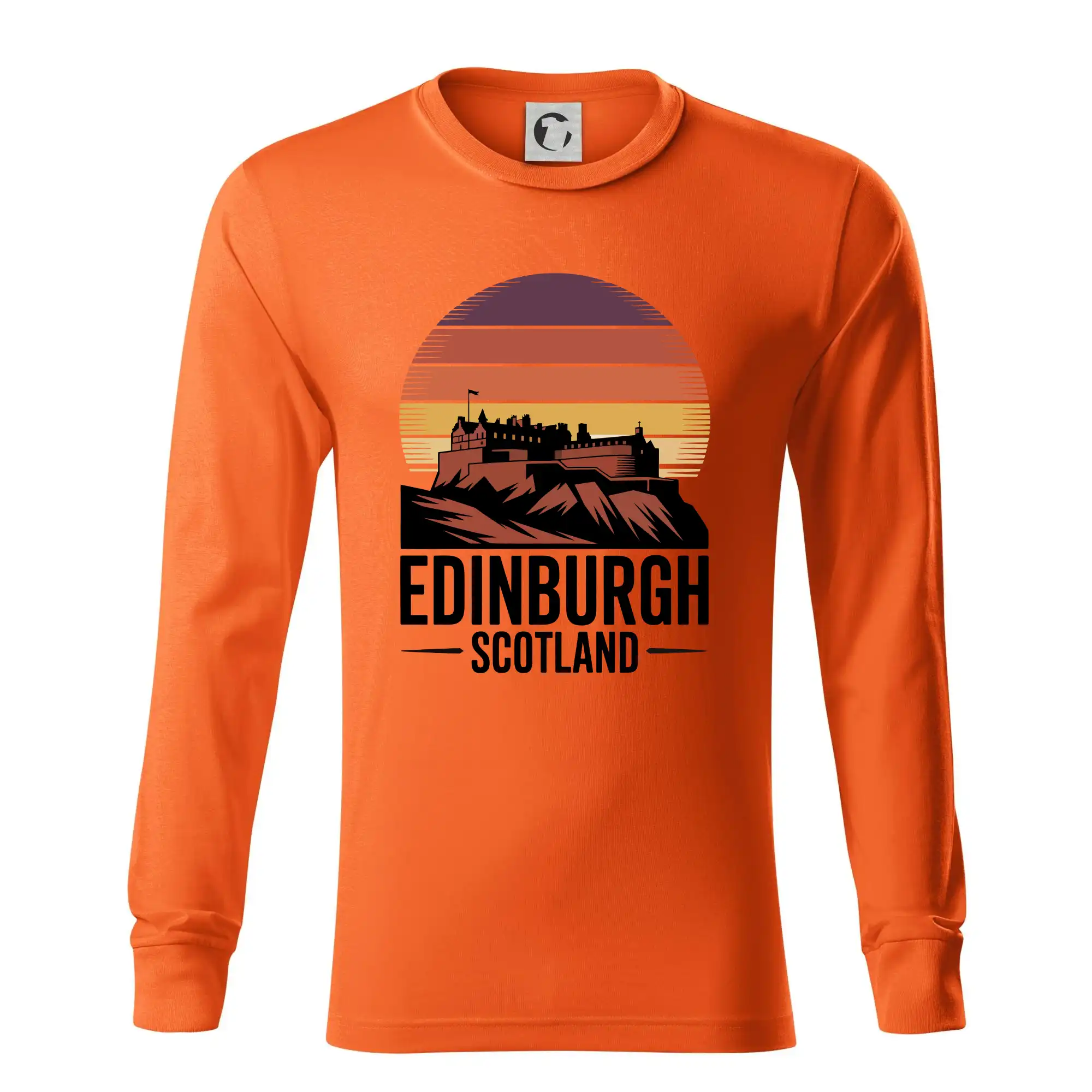 Motívy štátnych vlajok - Scotland Edinburgh Castle - Tričko s dlhým rukávom LS R05