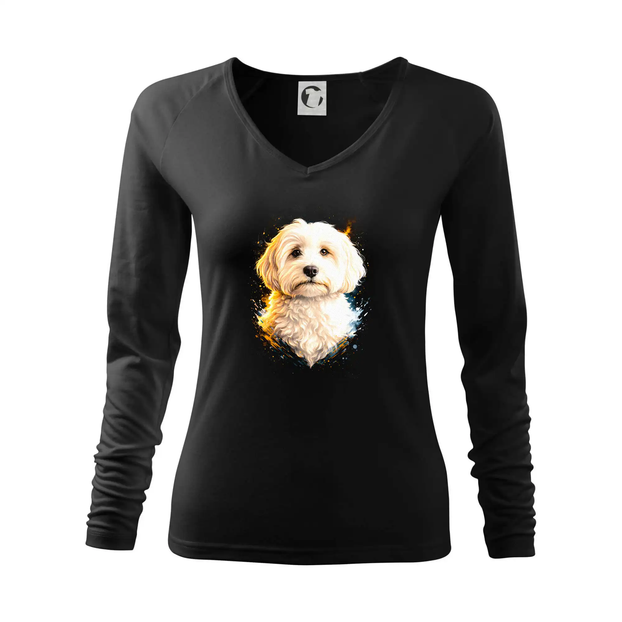 Ostatné psie plemená - Obrázok poltón Maltipoo - Tričko dámske Elegance