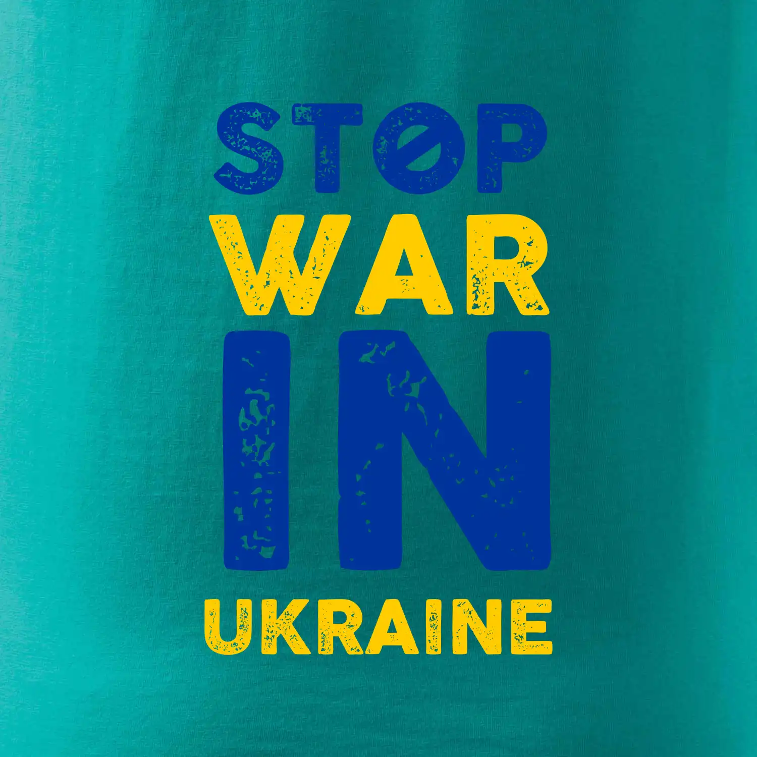 Barevný nápis Stop war in ukraine
