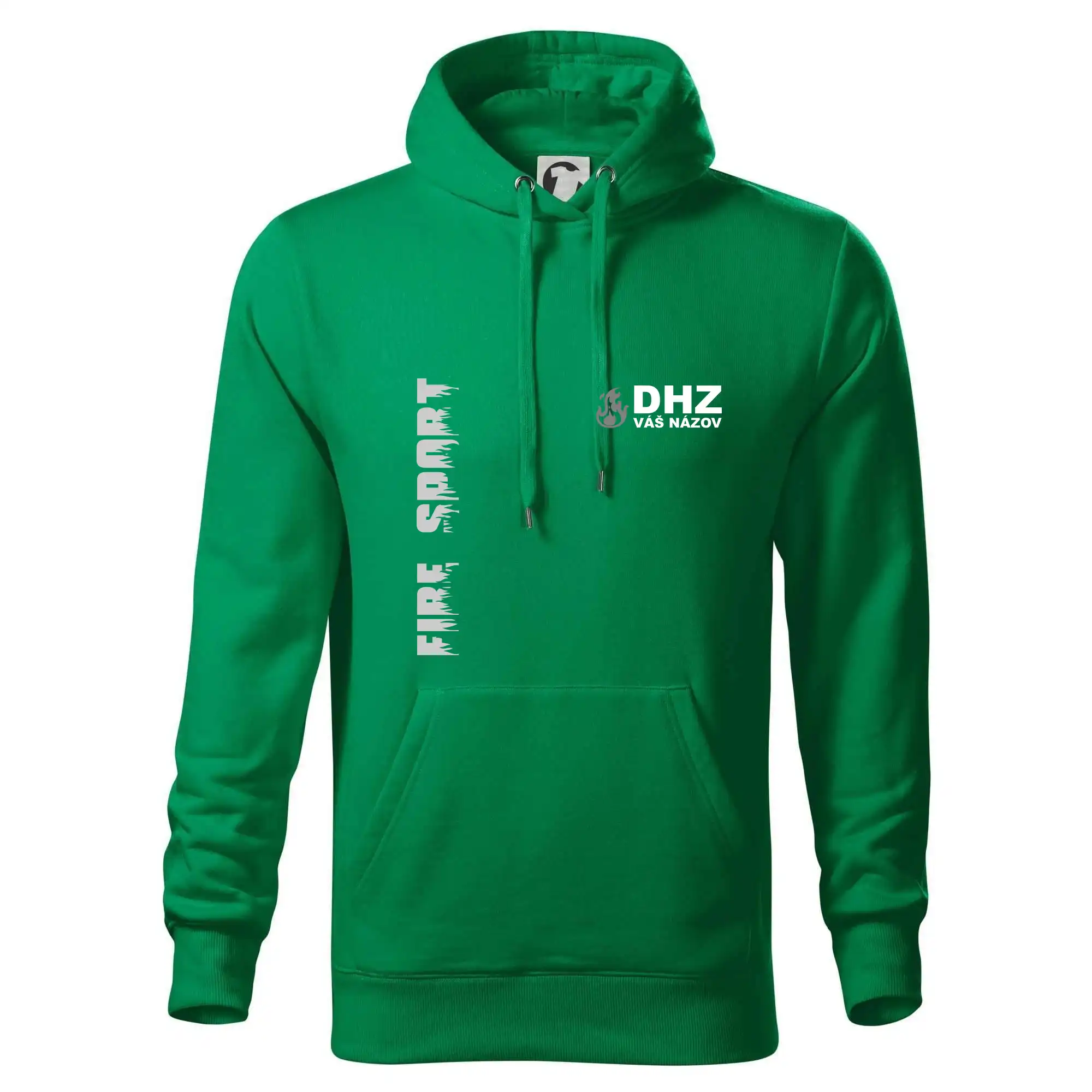 Originálne tričká pre hasičov - DHZ REFLEXNÉ (oheň, firesport, názov zboru - vlastný nápis) - Mikina pánska Cape s kapucňou