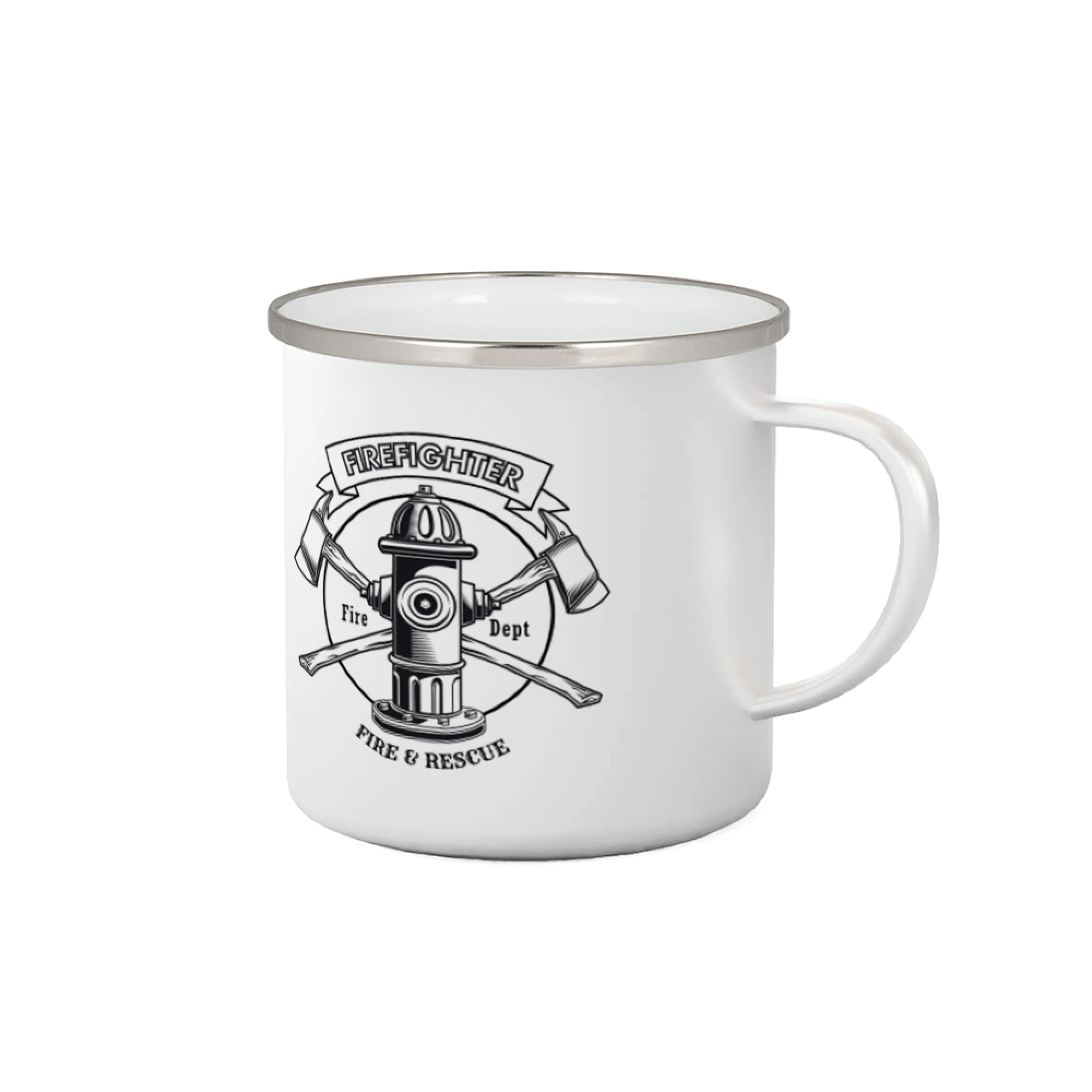 Originálne tričká pre hasičov - Firefighter logo Fire and rescue - Plecháčik