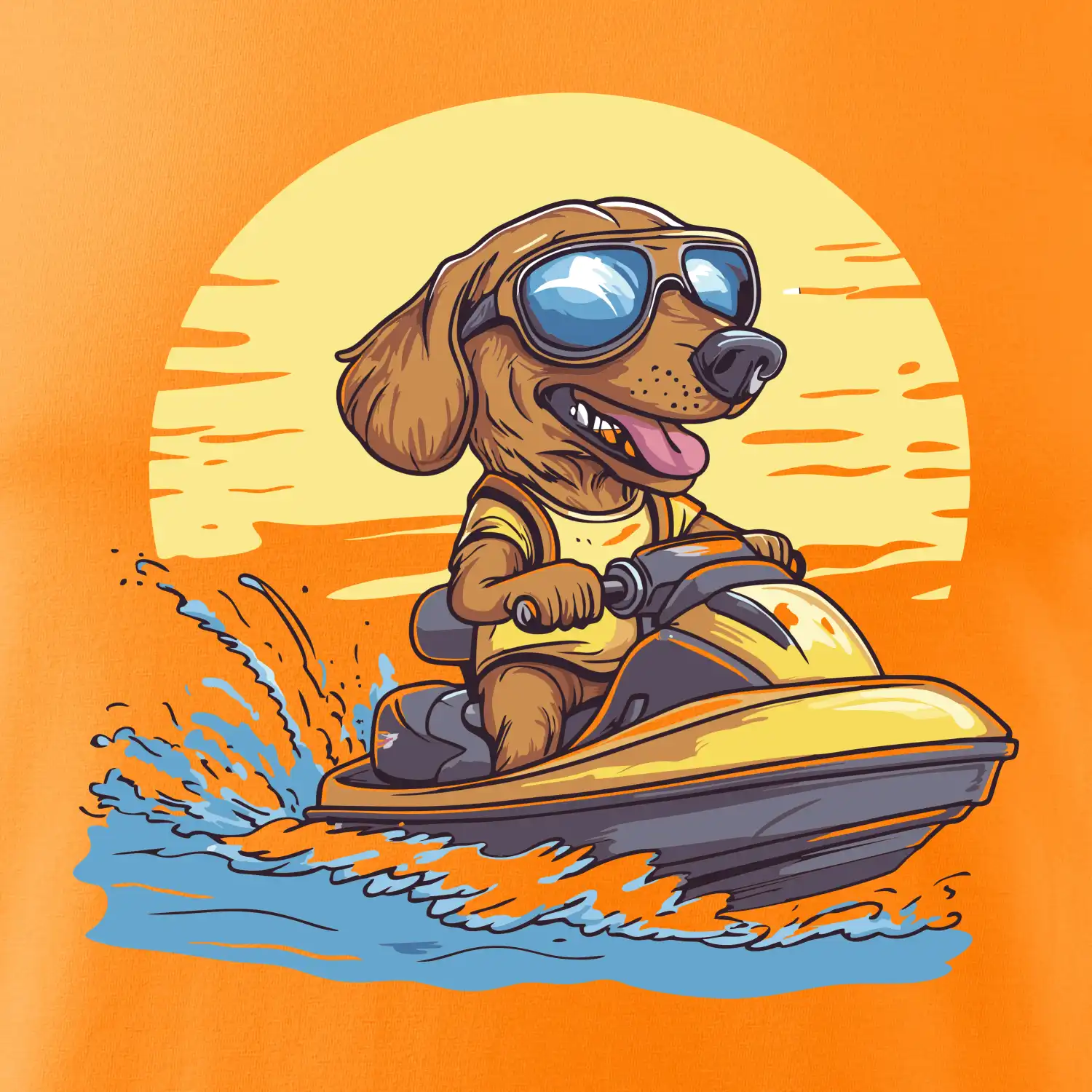 Jezevčík na vodním skútru