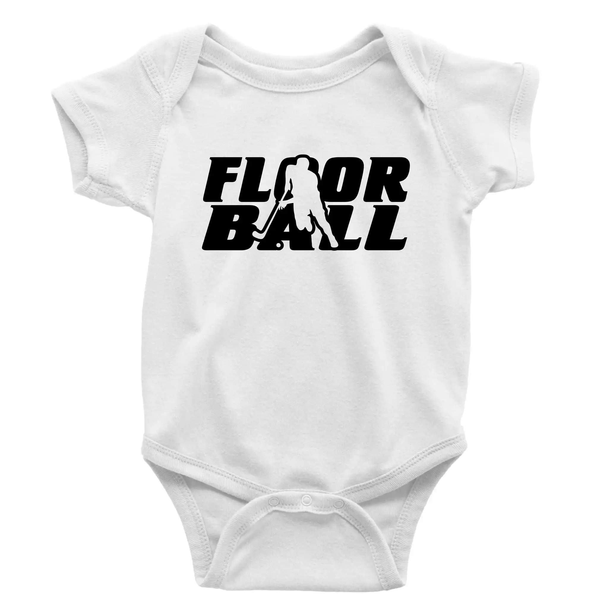Florbalové tričká - Floorball nápis rovný - Body dojčenské s krátkym rukávom