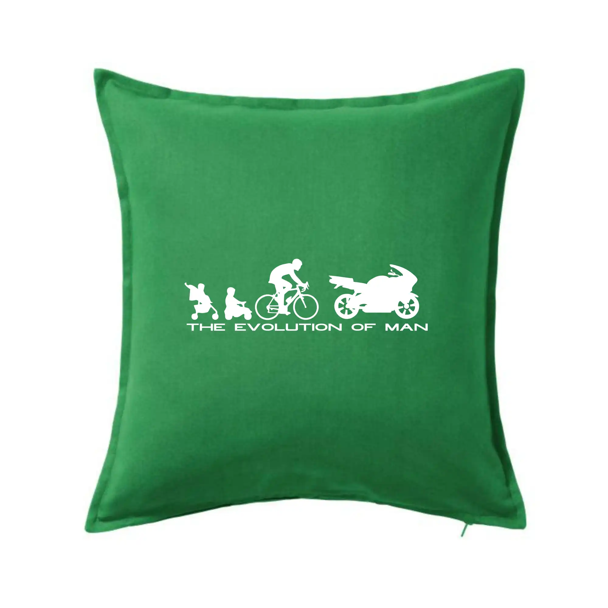 Tričko s cestnou motorkou - Evolution of man (supersport) - Vankúš 50x50
