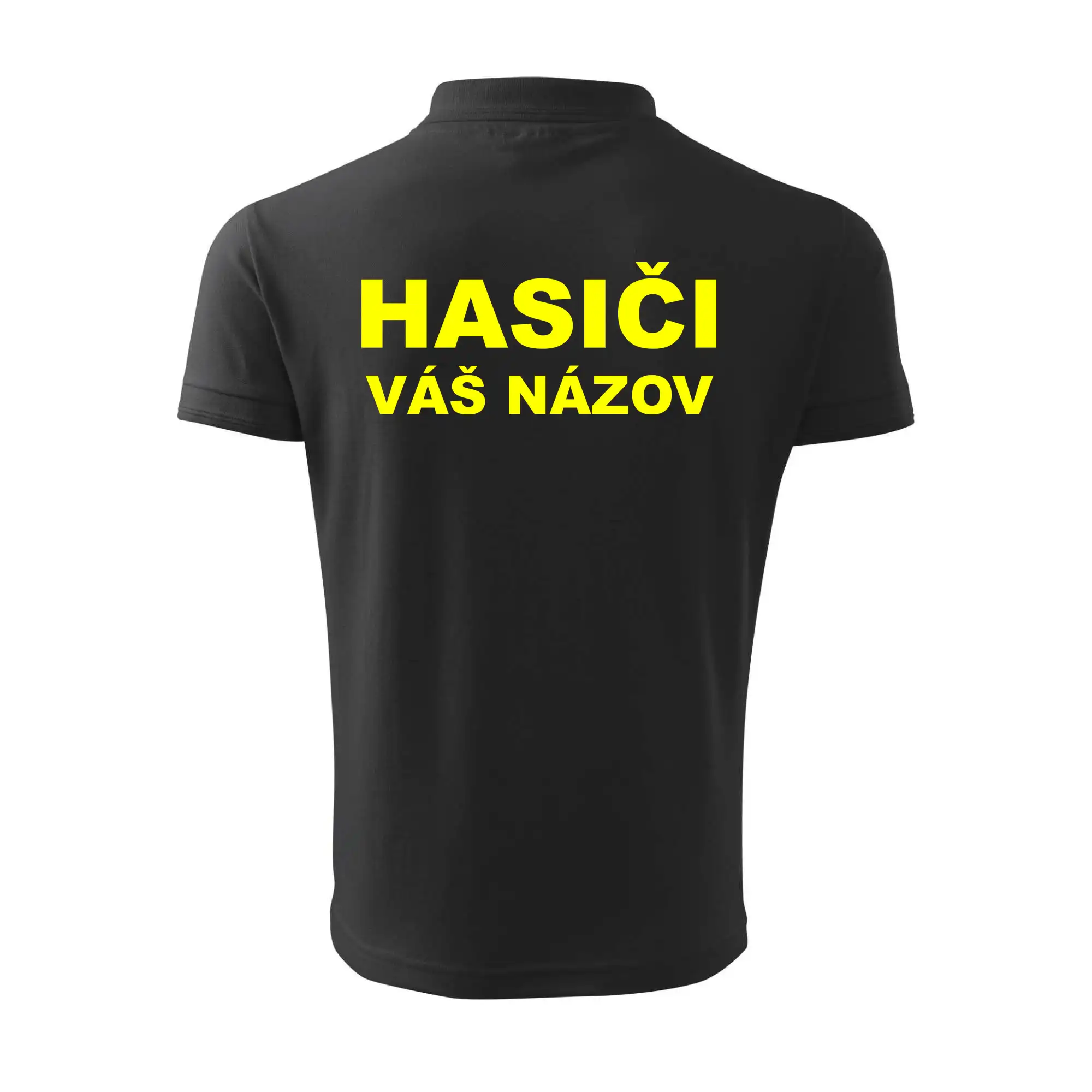 Hasiči - žltý nápis - váš názov zboru