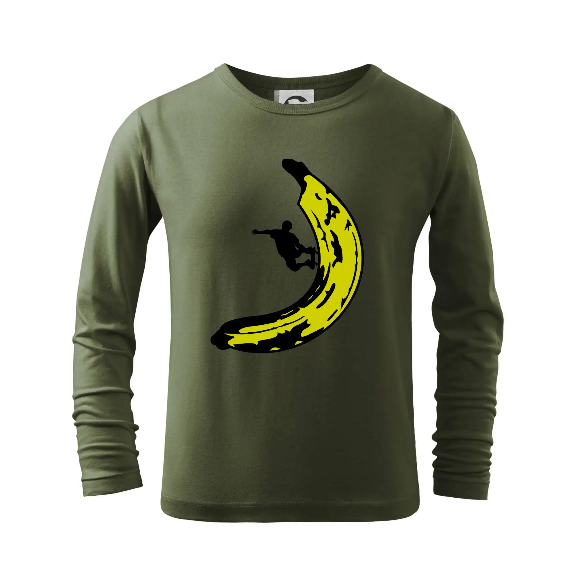 Grafické tričká - Skateboardista na banánu - Tričko detské Long Sleeve