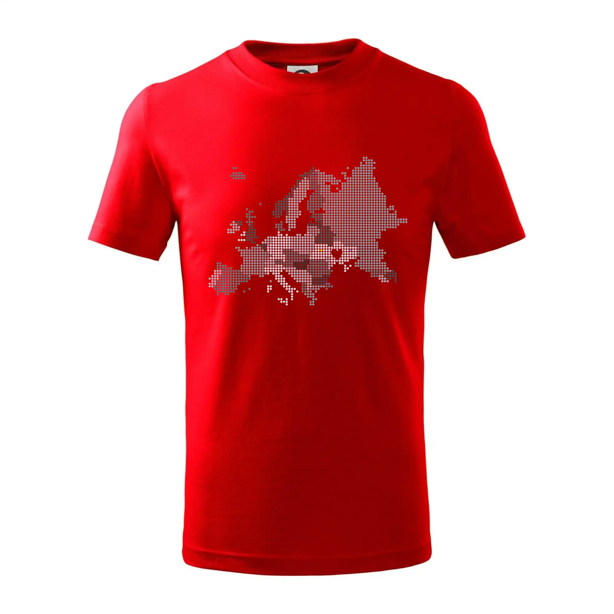 Mapa Evropy - srdce v Ukrajině