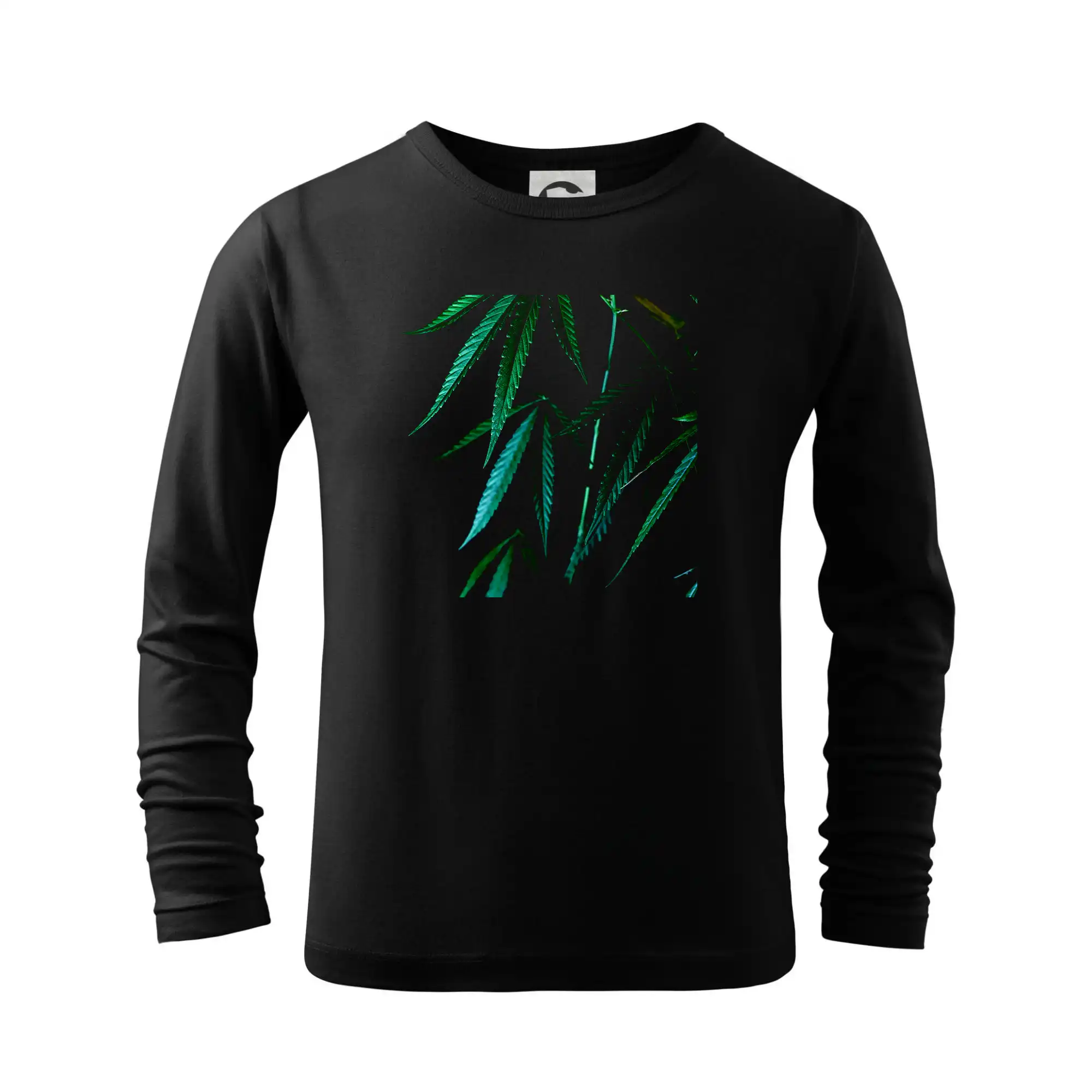 Tričká pre pohodový ľudí - Ganja listy - štvorec - Tričko detské Long Sleeve