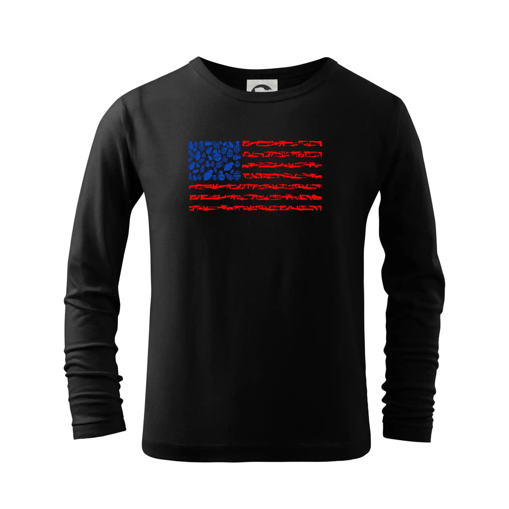 Tričká USA - USA vlajka - zbrane - Tričko detské Long Sleeve