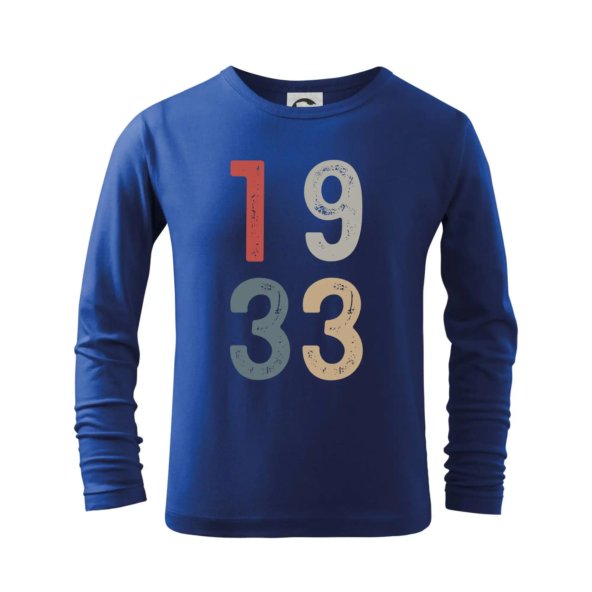 Narodeninové tričká - Vintage číslica 1933 - Tričko detské Long Sleeve