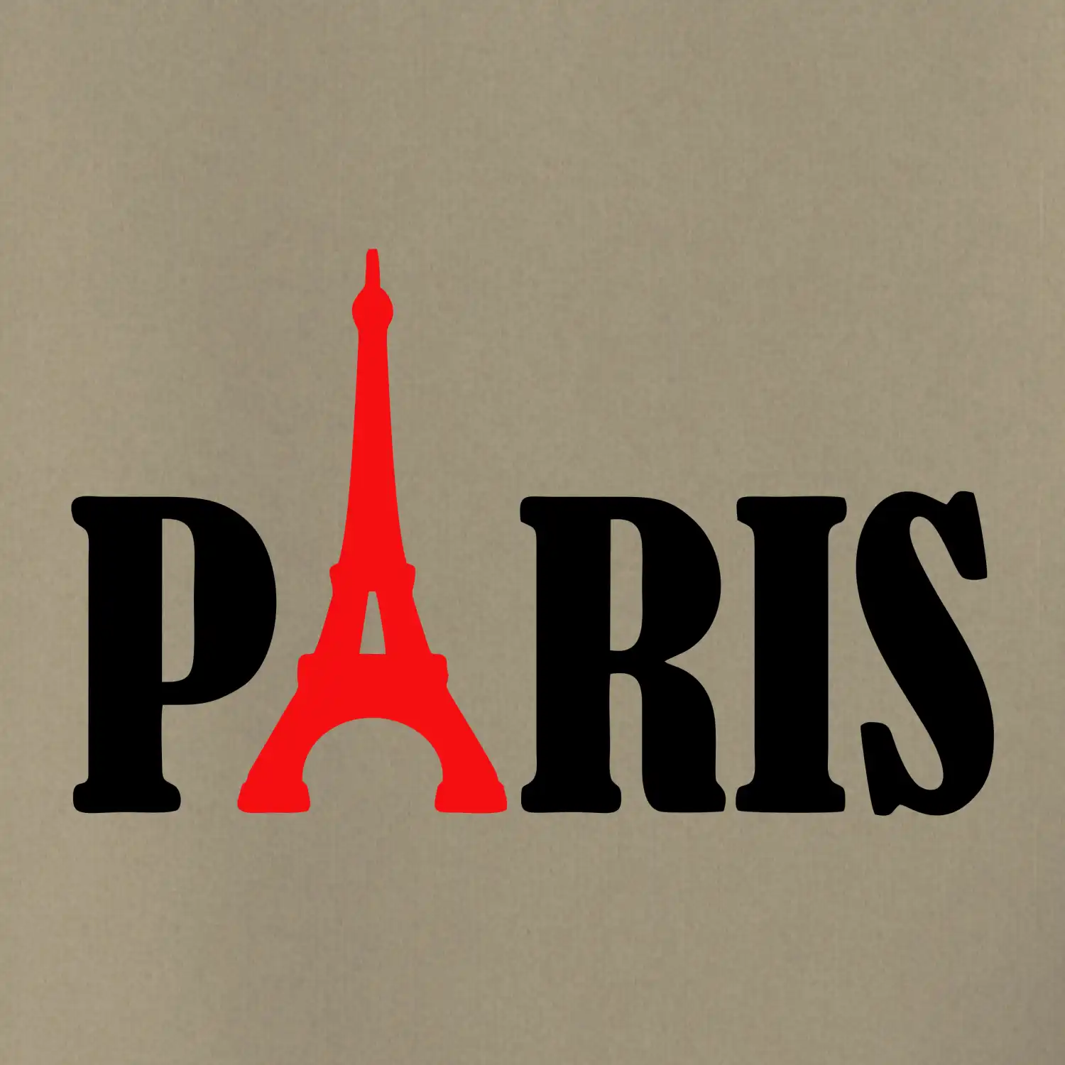 Paris nápis Eiffelova věž