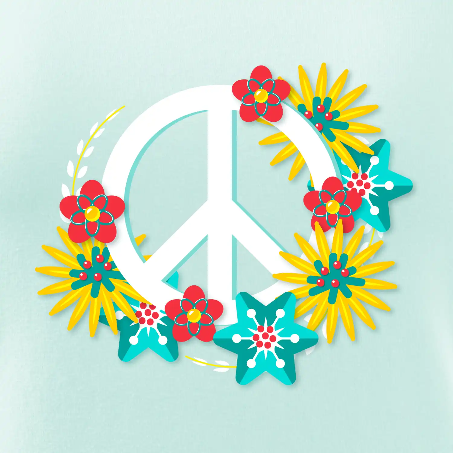 Peace symbol abstraktní