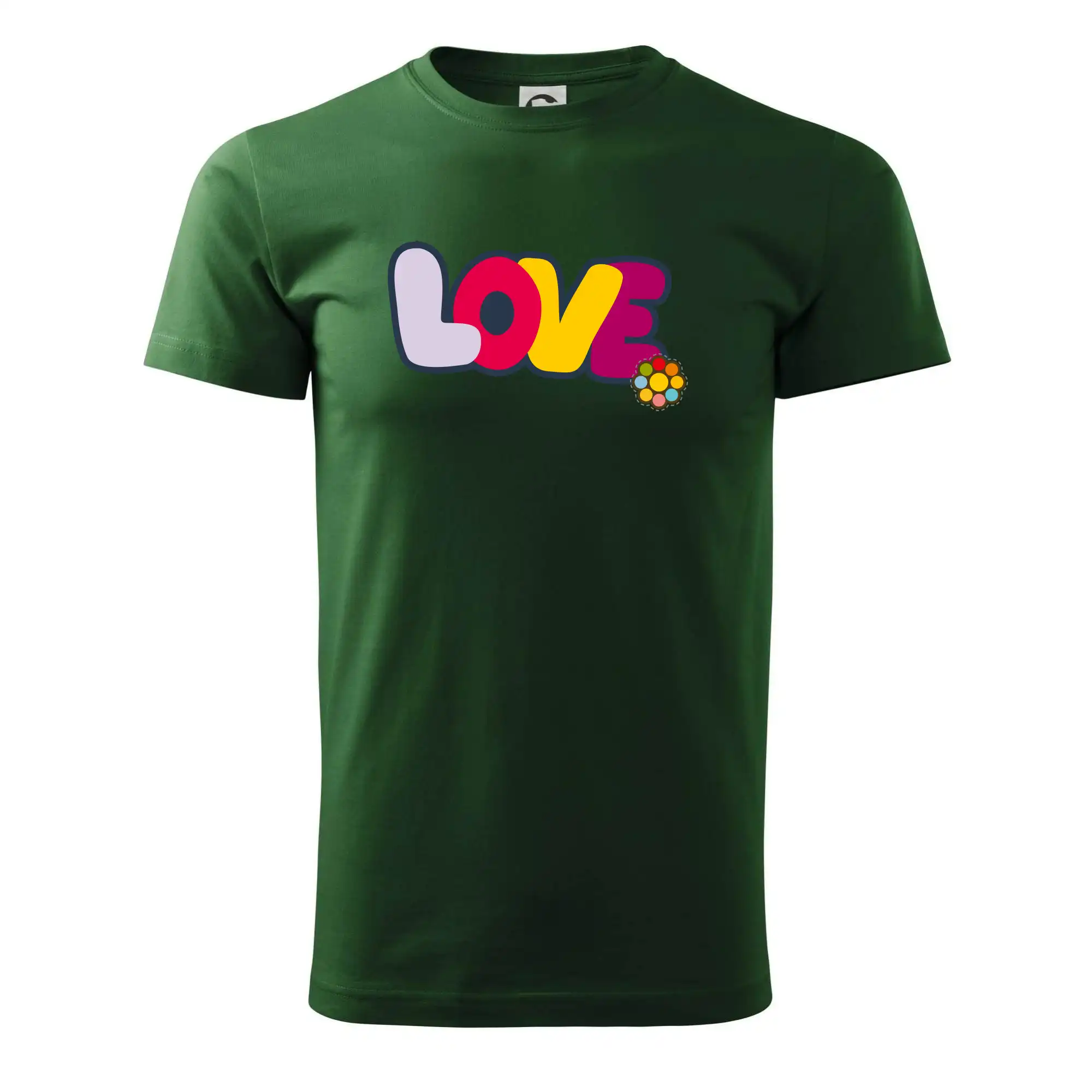 Love nápis s květinou