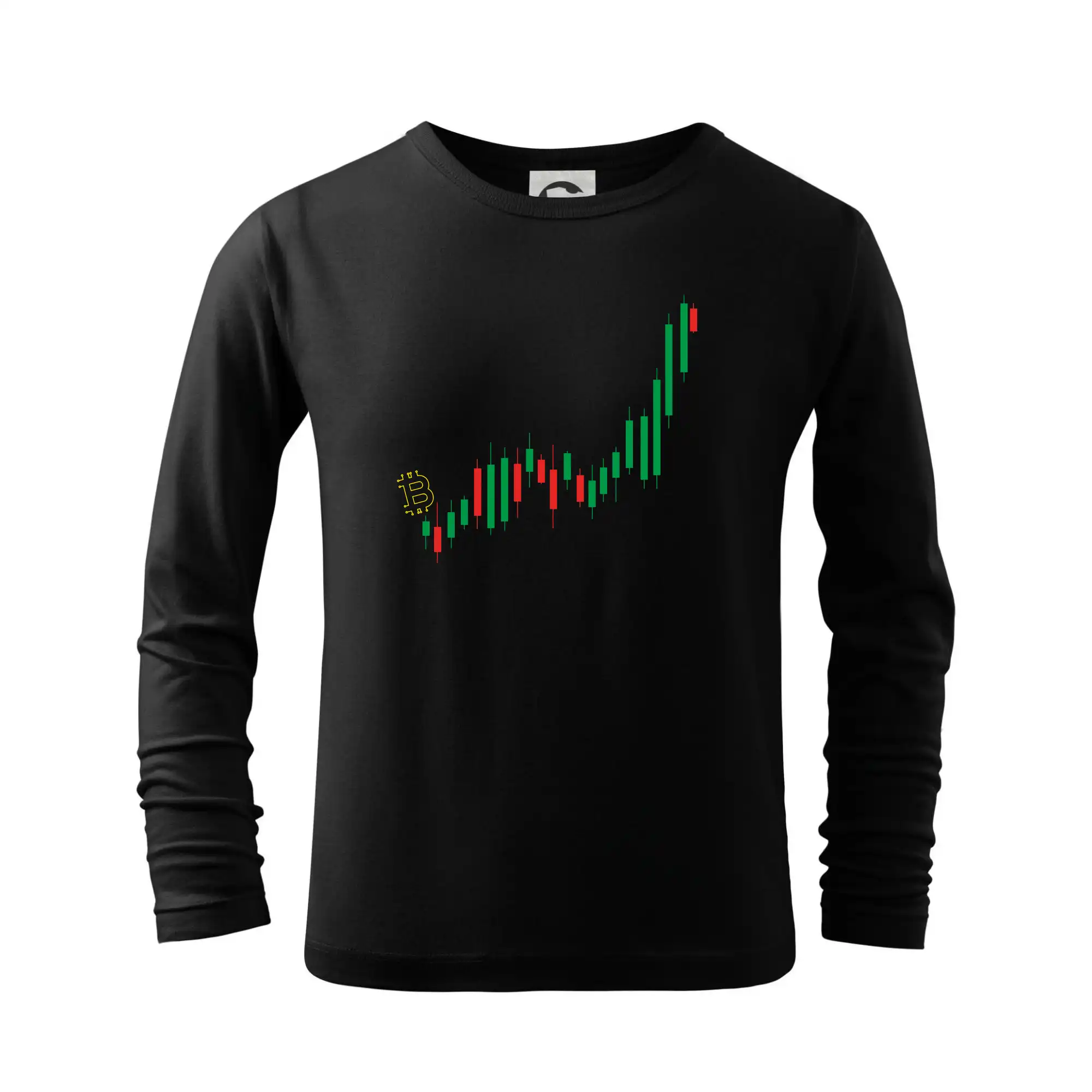 Bitcoin candle bar - Tričko detské Long Sleeve