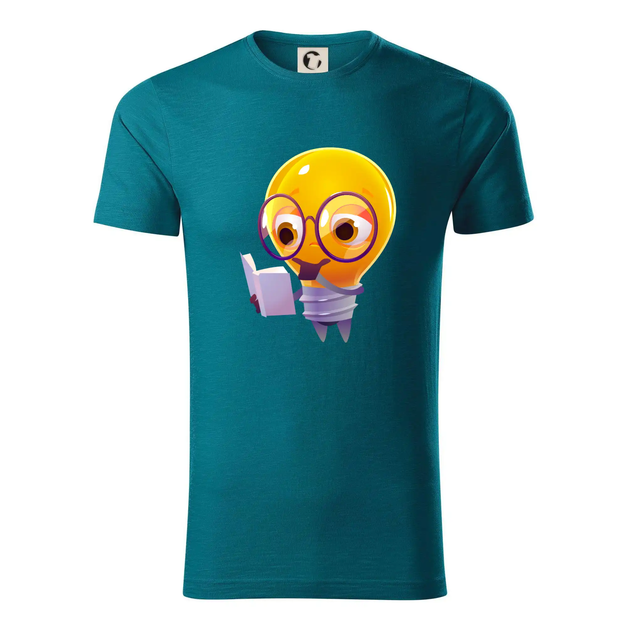 Žárovka přemýšlí nad knihou