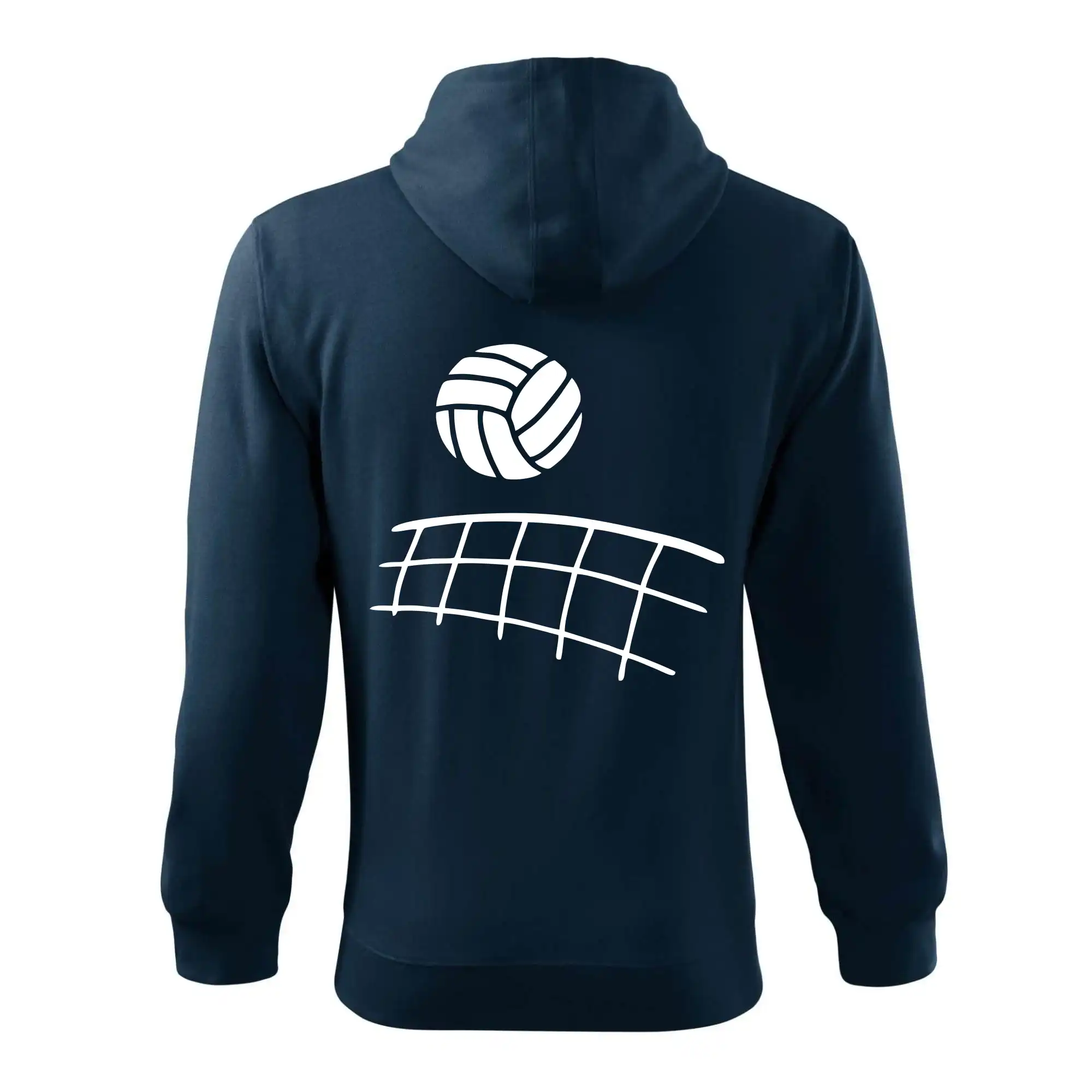 Trička na volejbal - Volejbalová sieť - Mikina s kapucňou na zips trendy zipper