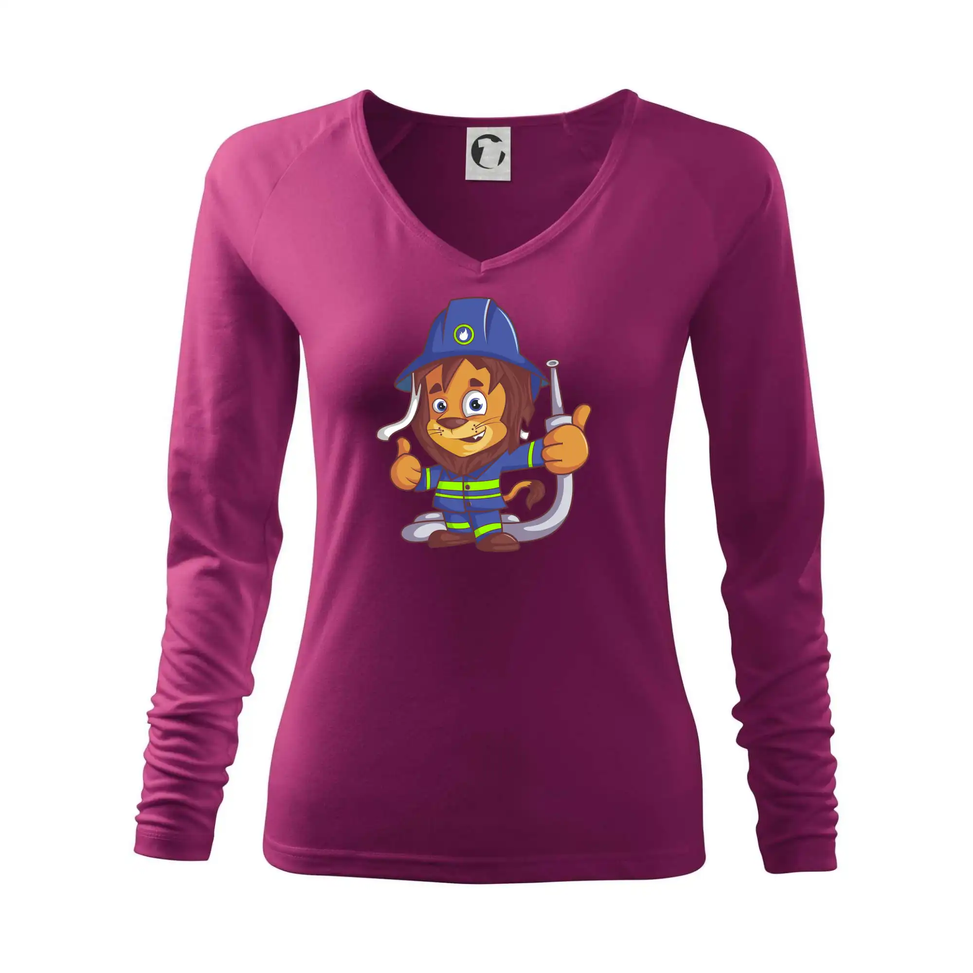 Originálne tričká pre hasičov - Hasič levíček - Tričko dámske Elegance