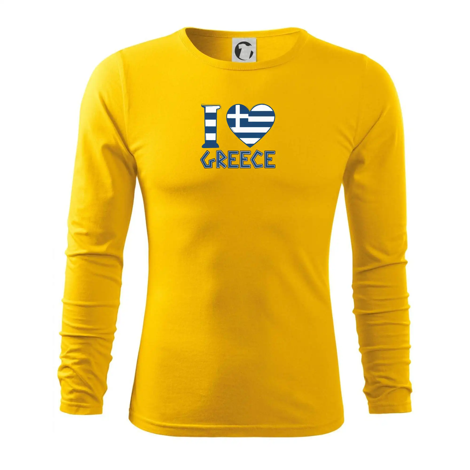 Motívy štátnych vlajok - I love Greece - Tričko s dlhým rukávom FIT-T long sleeve