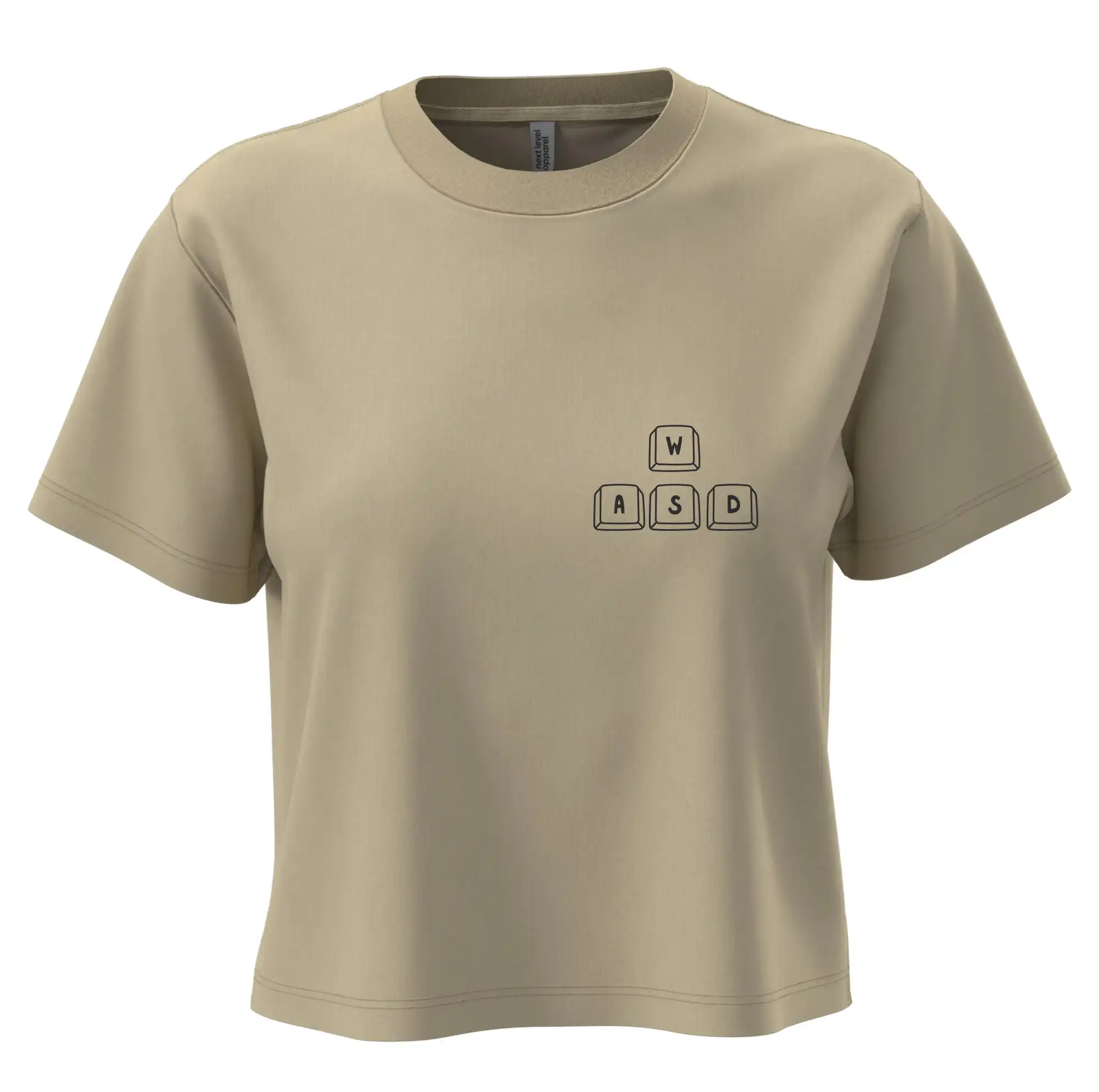 Tričká pre ajťákov - WASD klávesy - prso - Boxy cropped tričko OVERSIZE