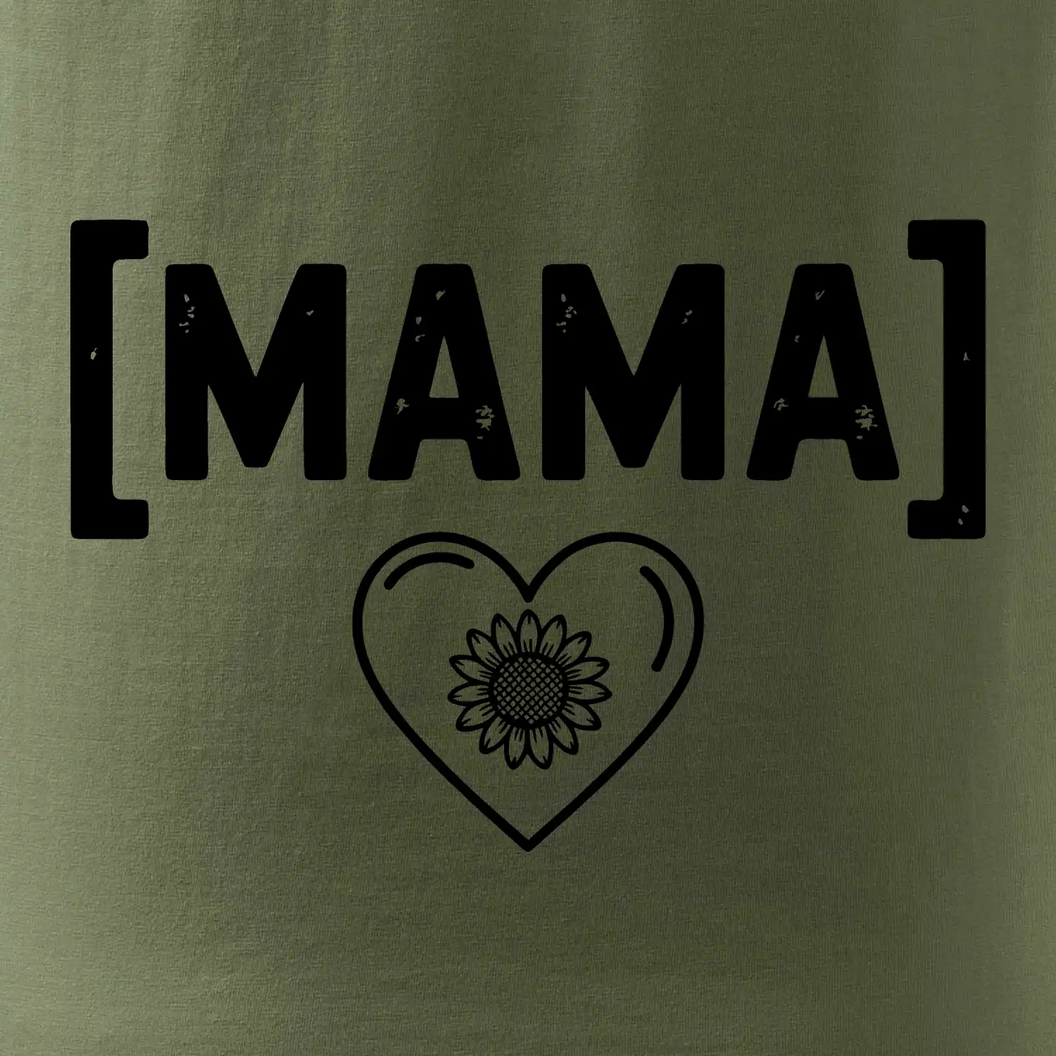 Máma nápis a srdce a slunečnice SK